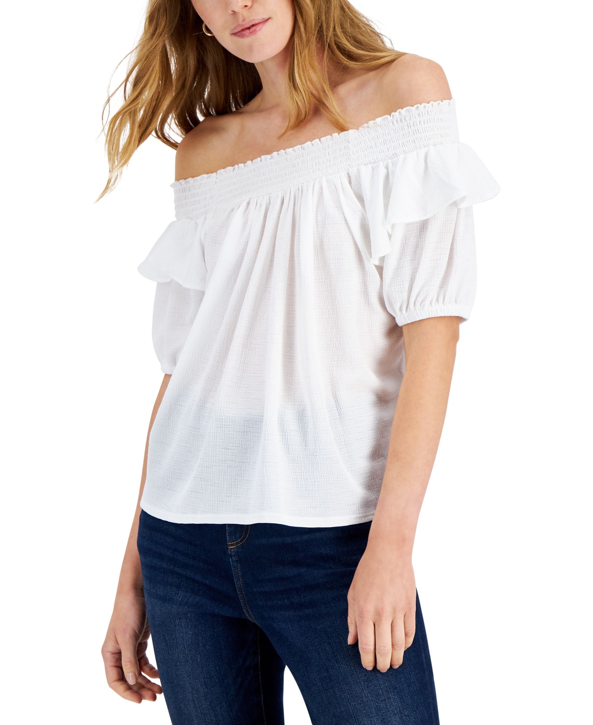 INC International Concepts Off The Shoulder Premium Top
