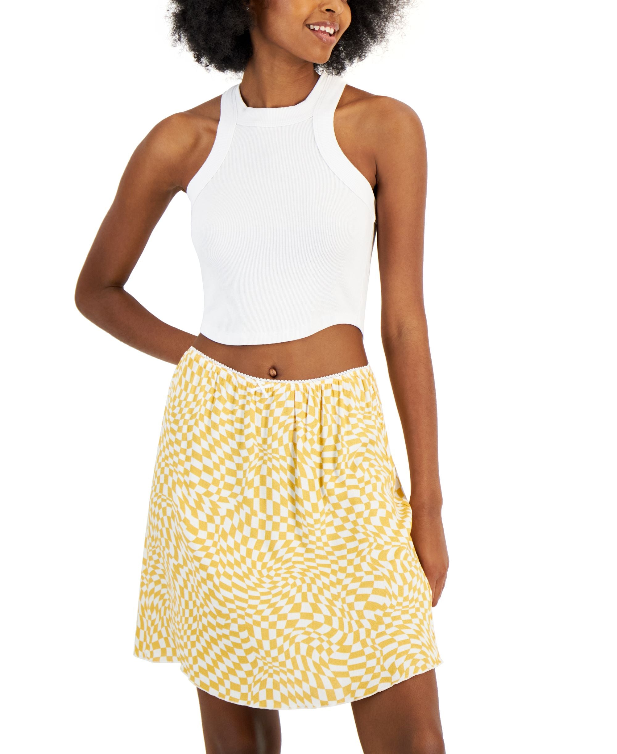 Juniors' Picot-Trim Modern Skirt