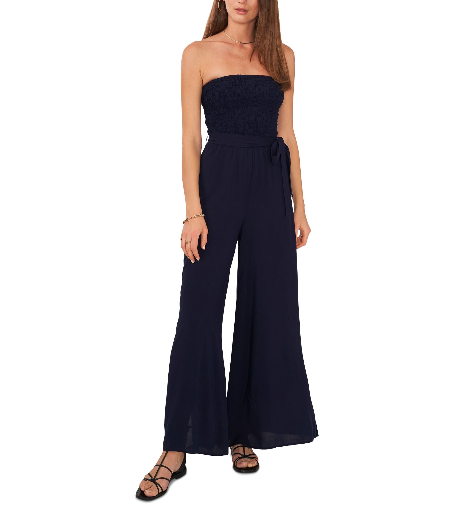 Women's Strapless Wide-Leg Jumpsuit