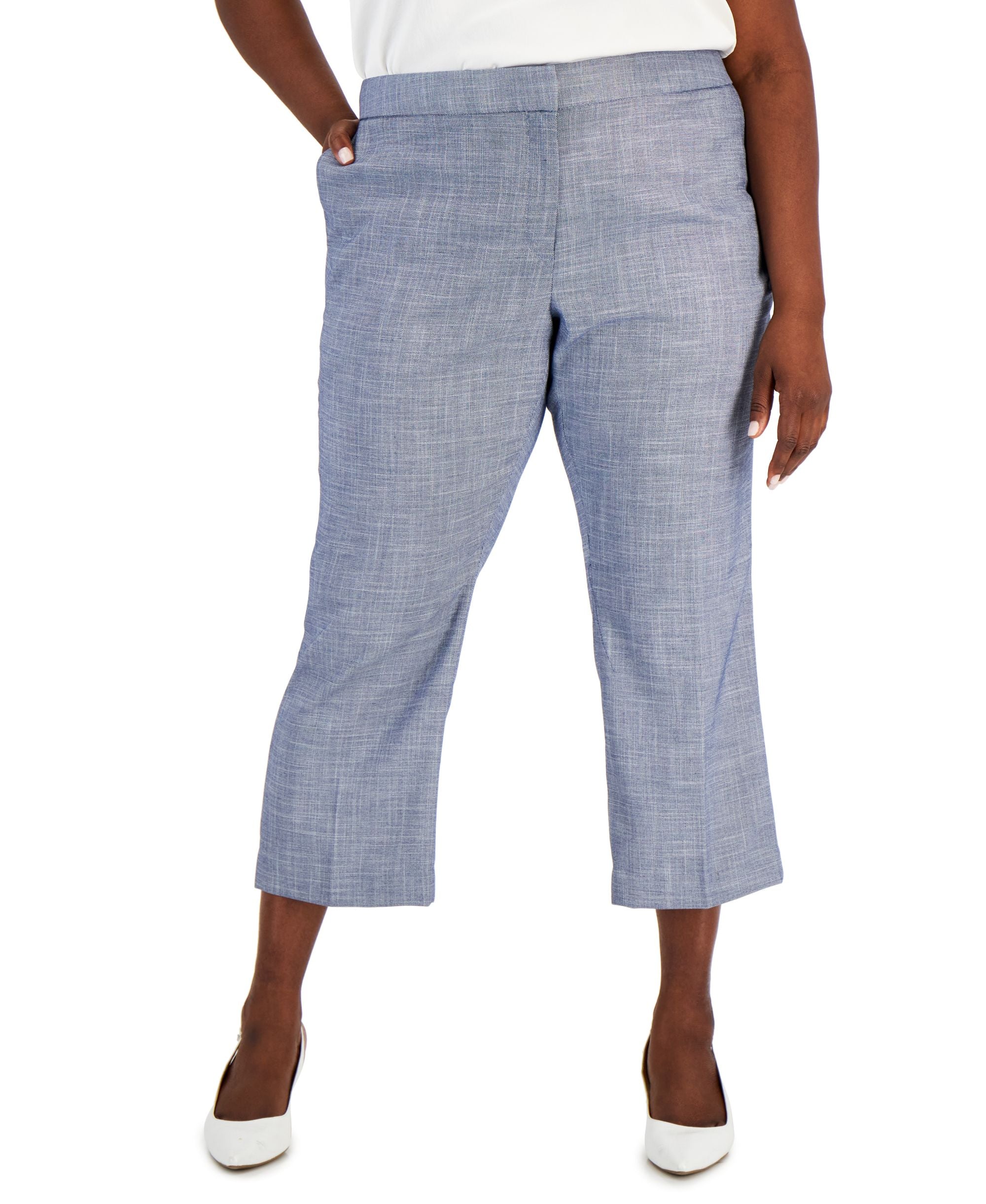 Calvin Klein Plus Size Cropped Signature Pants