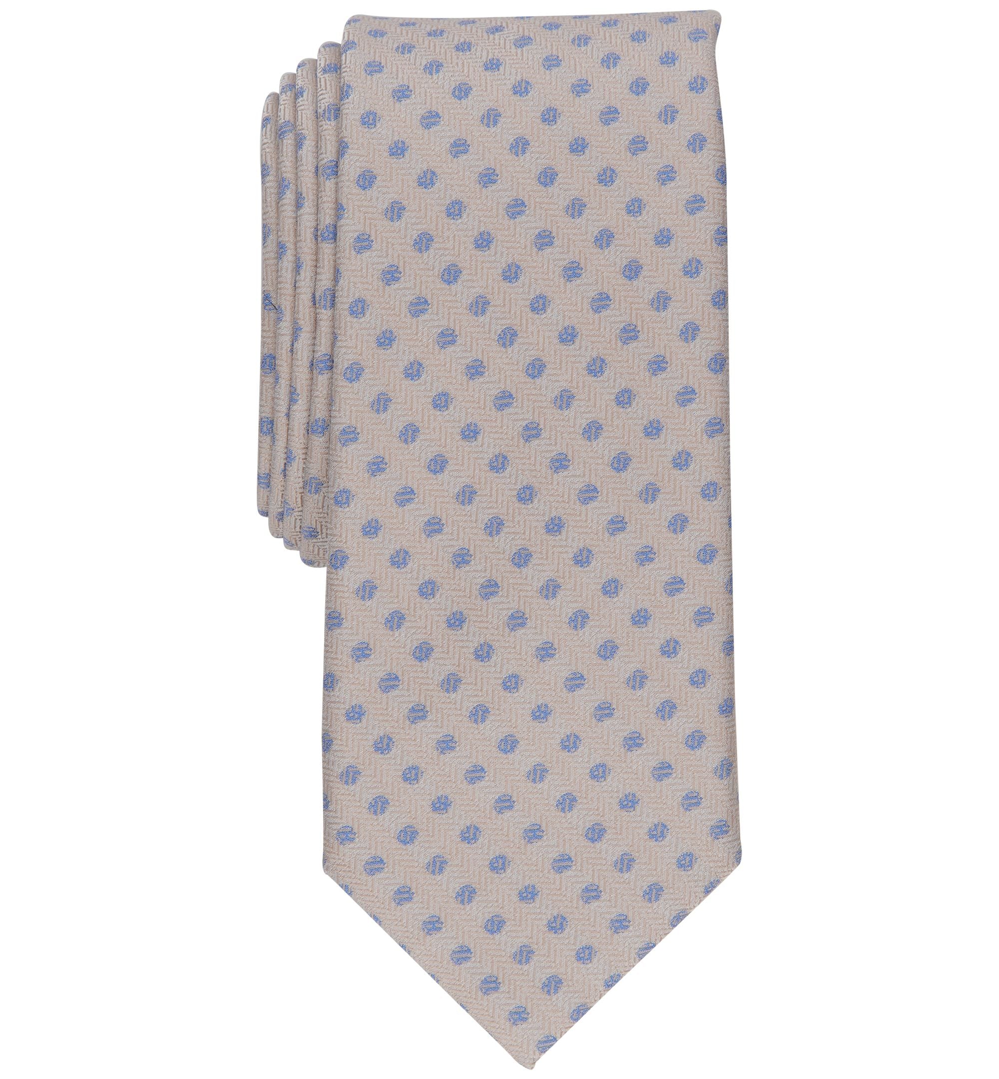 Men's Slim-Cut Herringbone Dot Tie