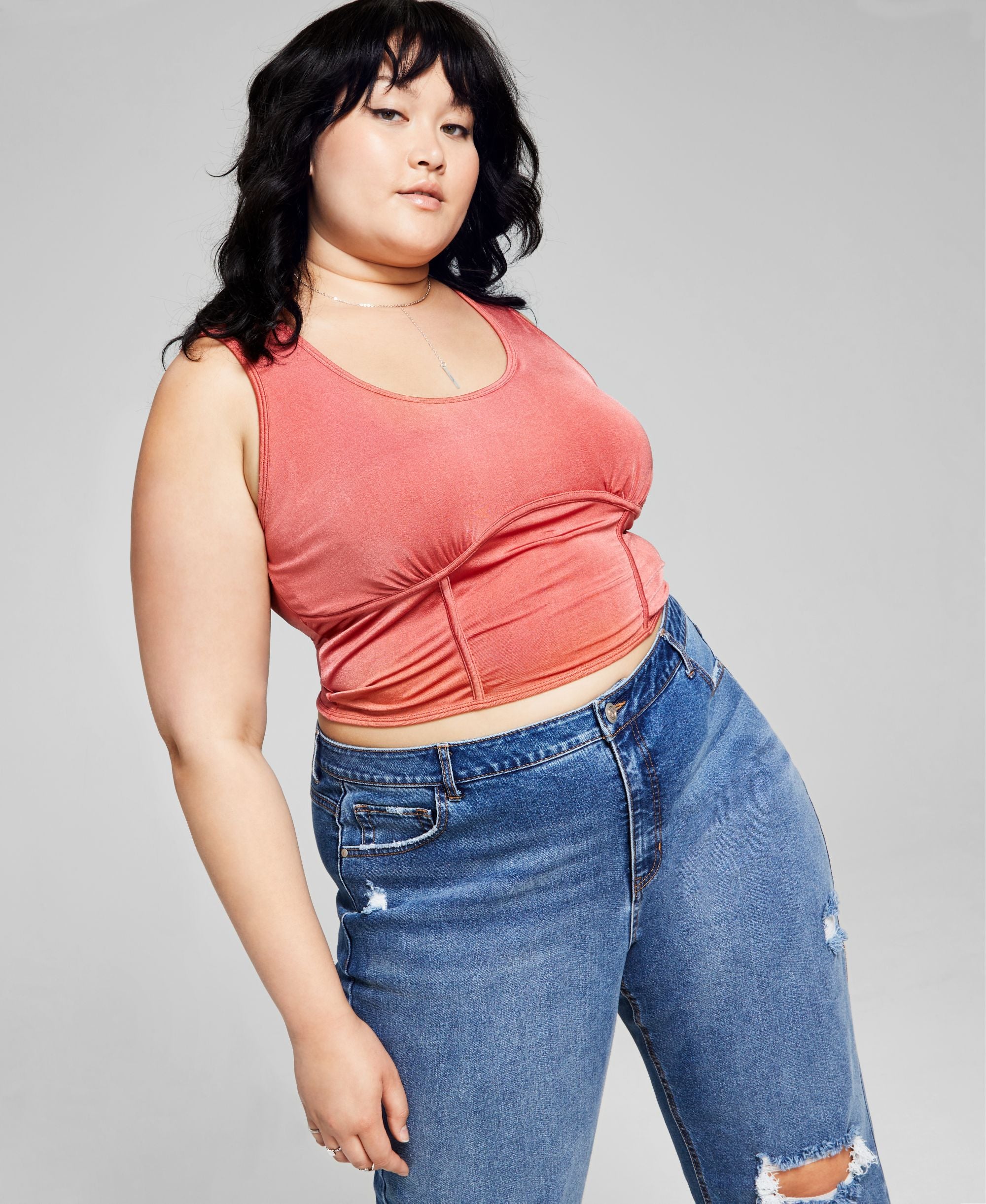 Modern Plus Size Corset Tank Premium Top