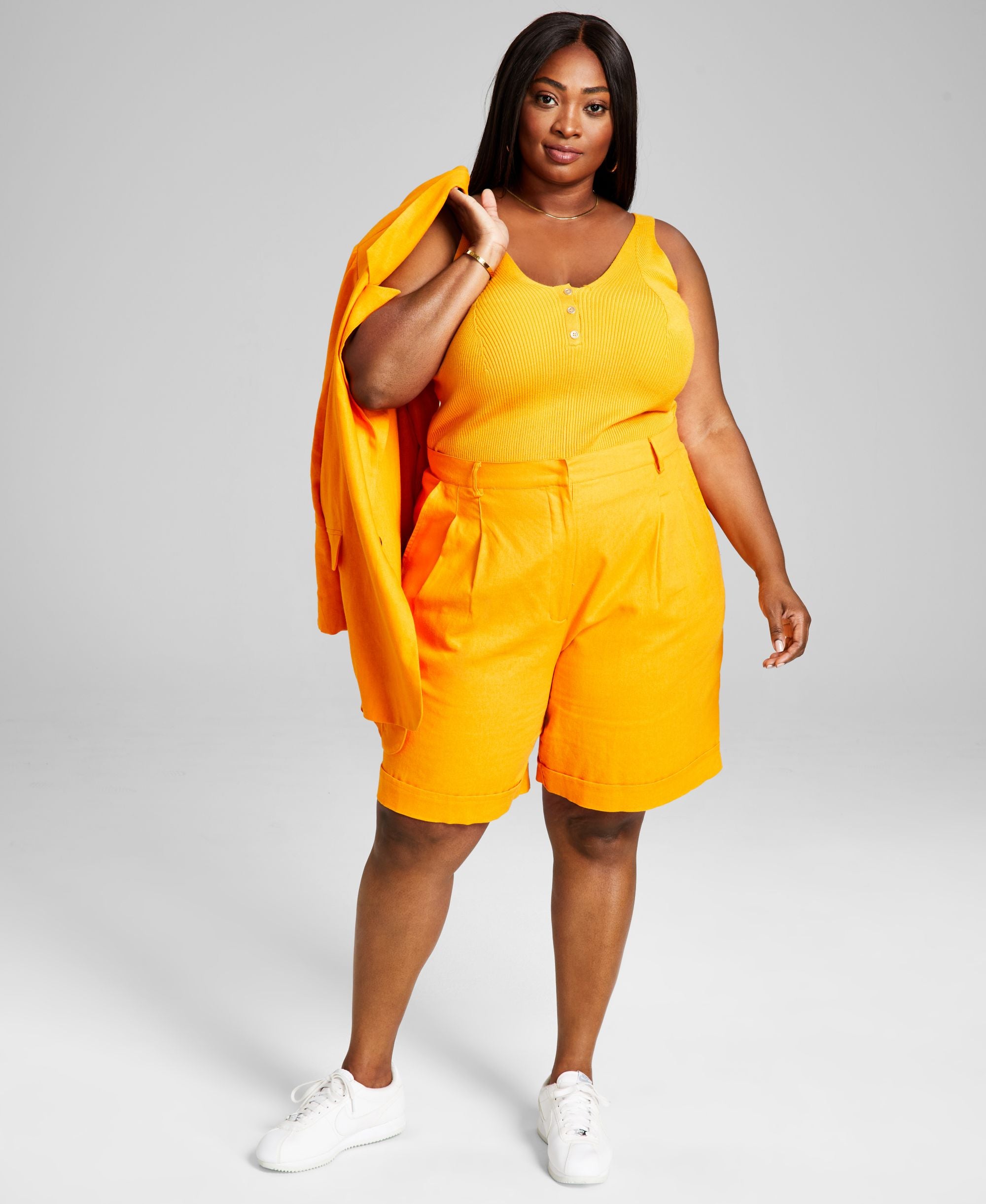 Now This Modern Plus Size Bermuda Premium Shorts