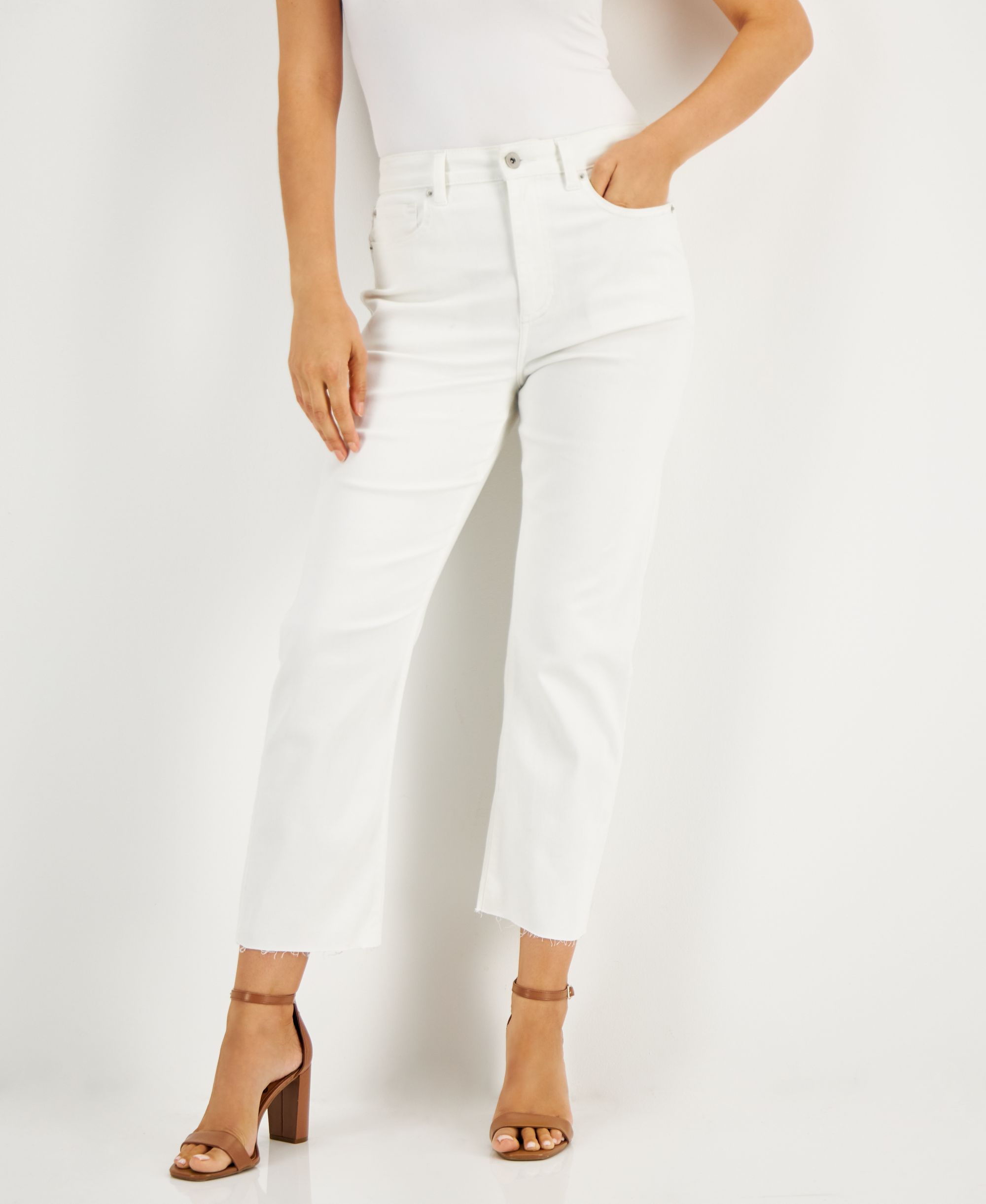INC International Concepts Womens Raw Hem High Rise Premium Jeans