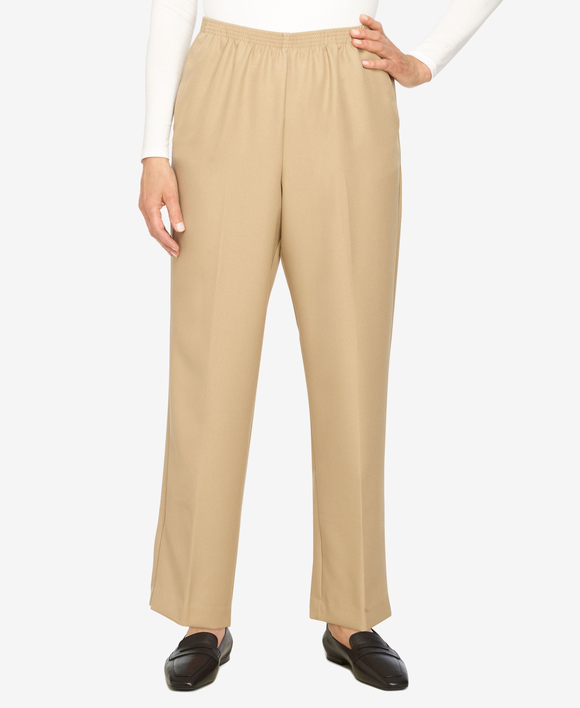 Plus Size Timeless Pull-On Straight-Leg Regular Length Signature Pants