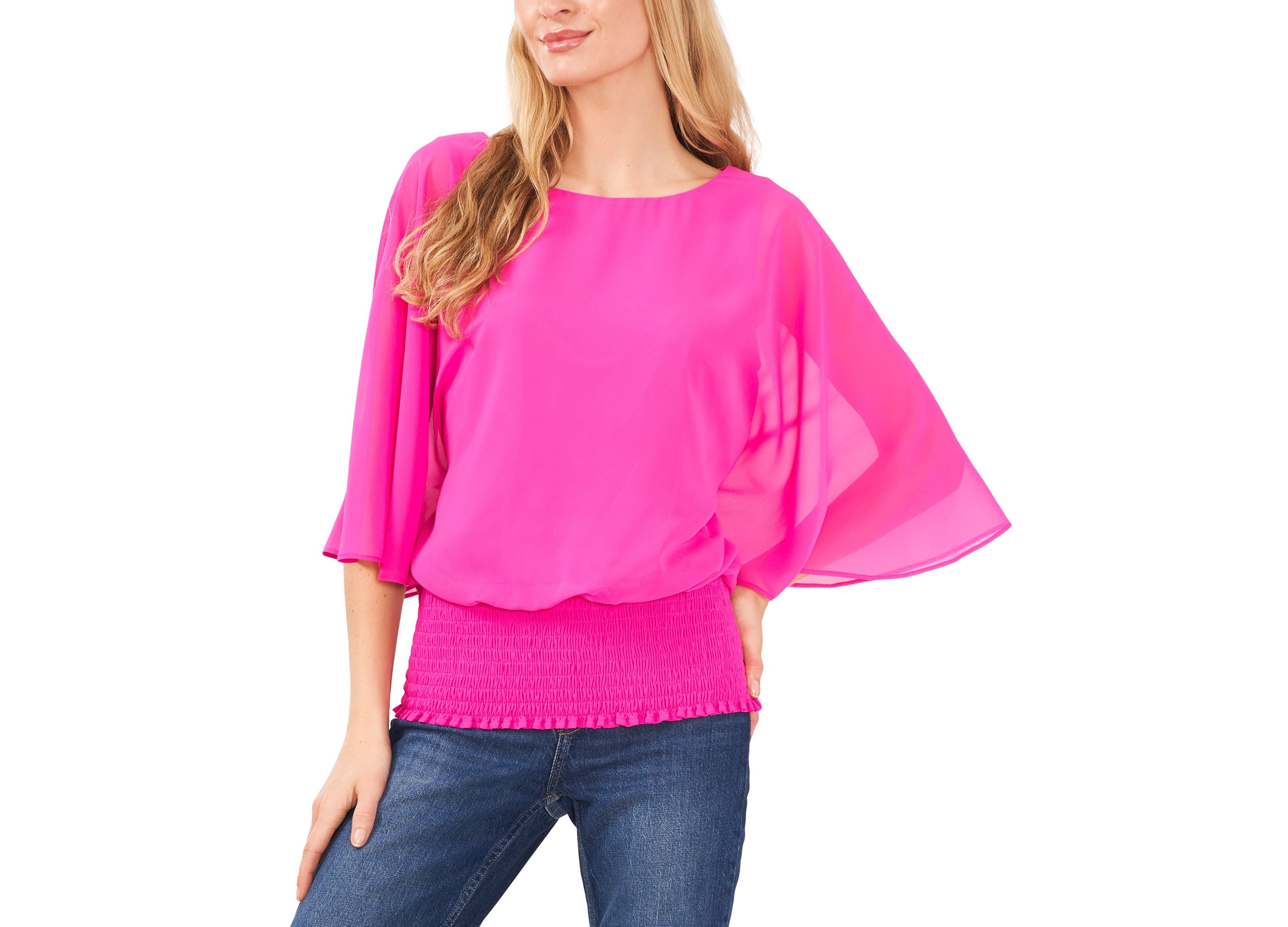 Women's Smocked-Waist Premium Top