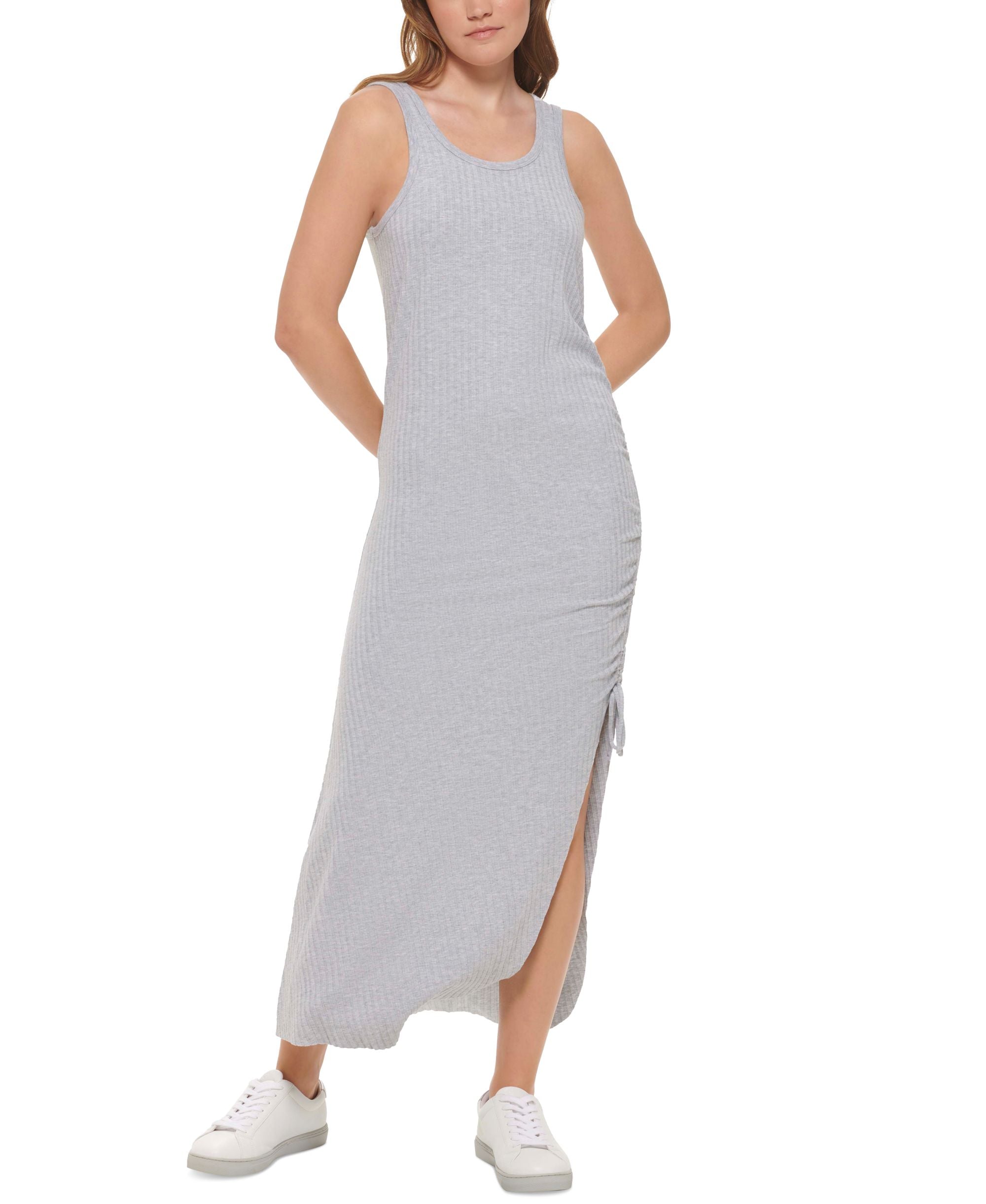 Calvin Klein Premium Jeans Petite Ribbed Slit Side Dress