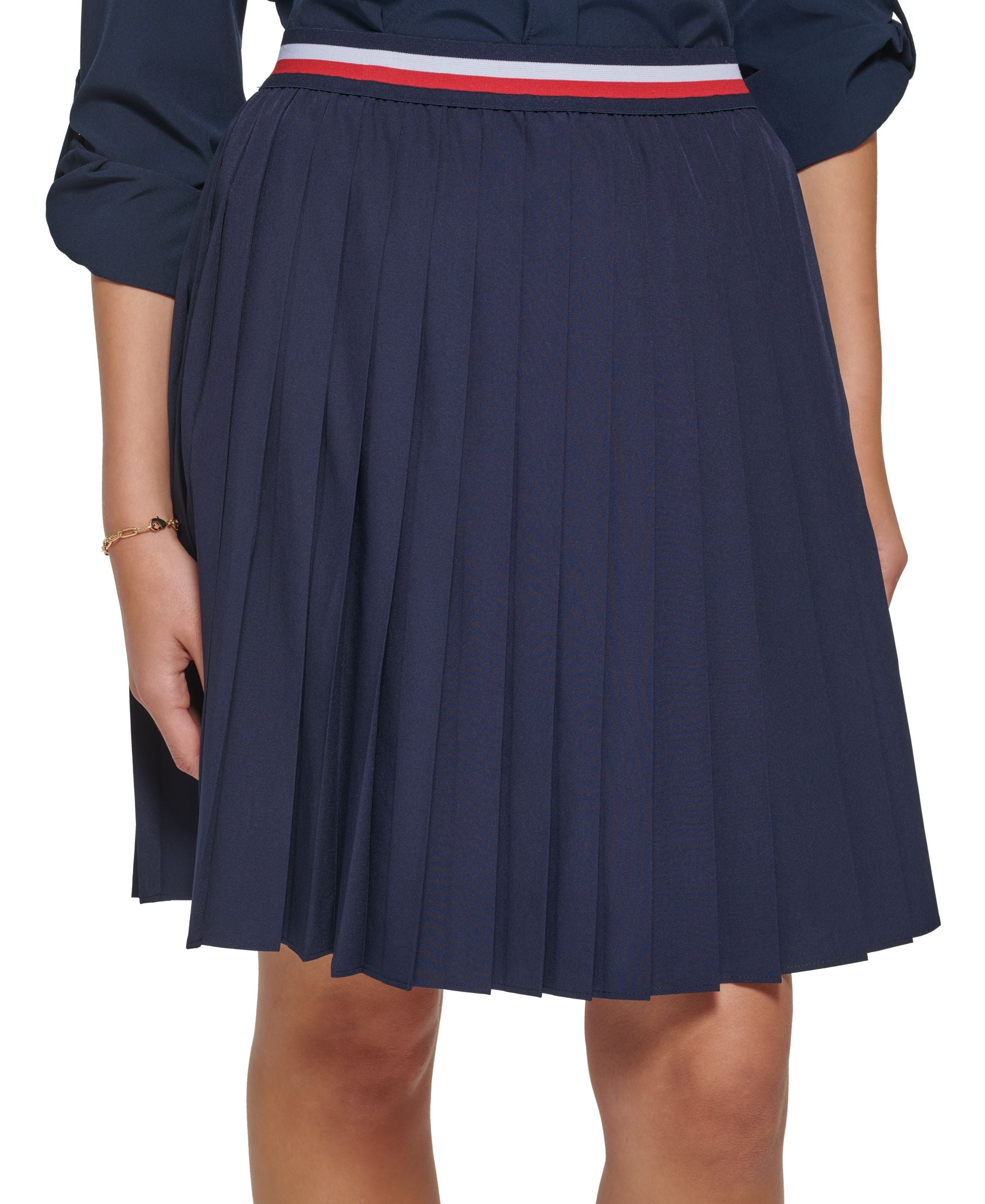 Women's signature Pleated Commuter A-Line Modern Skirt
