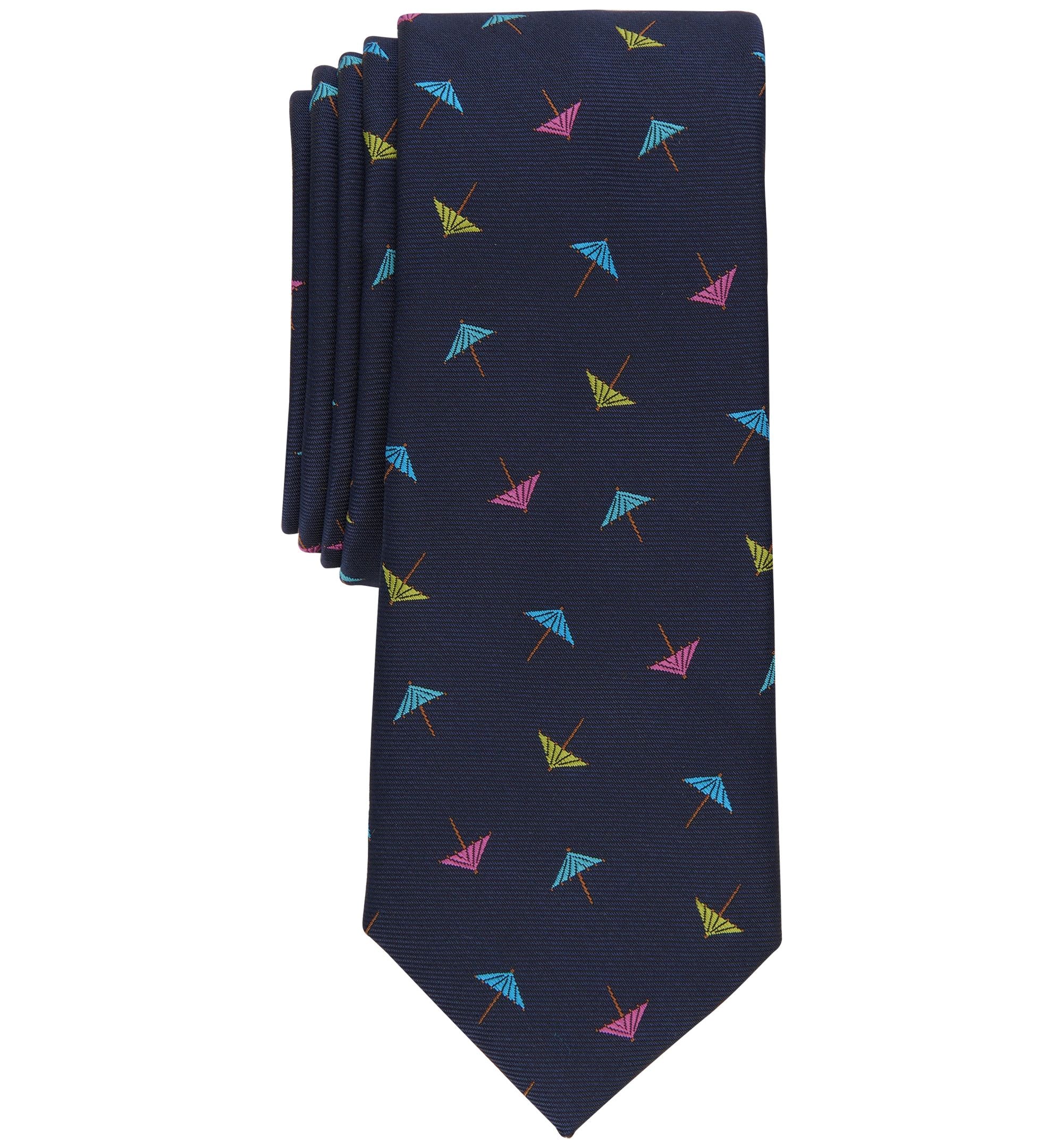 Men's Skinny-Fit Cocktail Umbrellas Tie