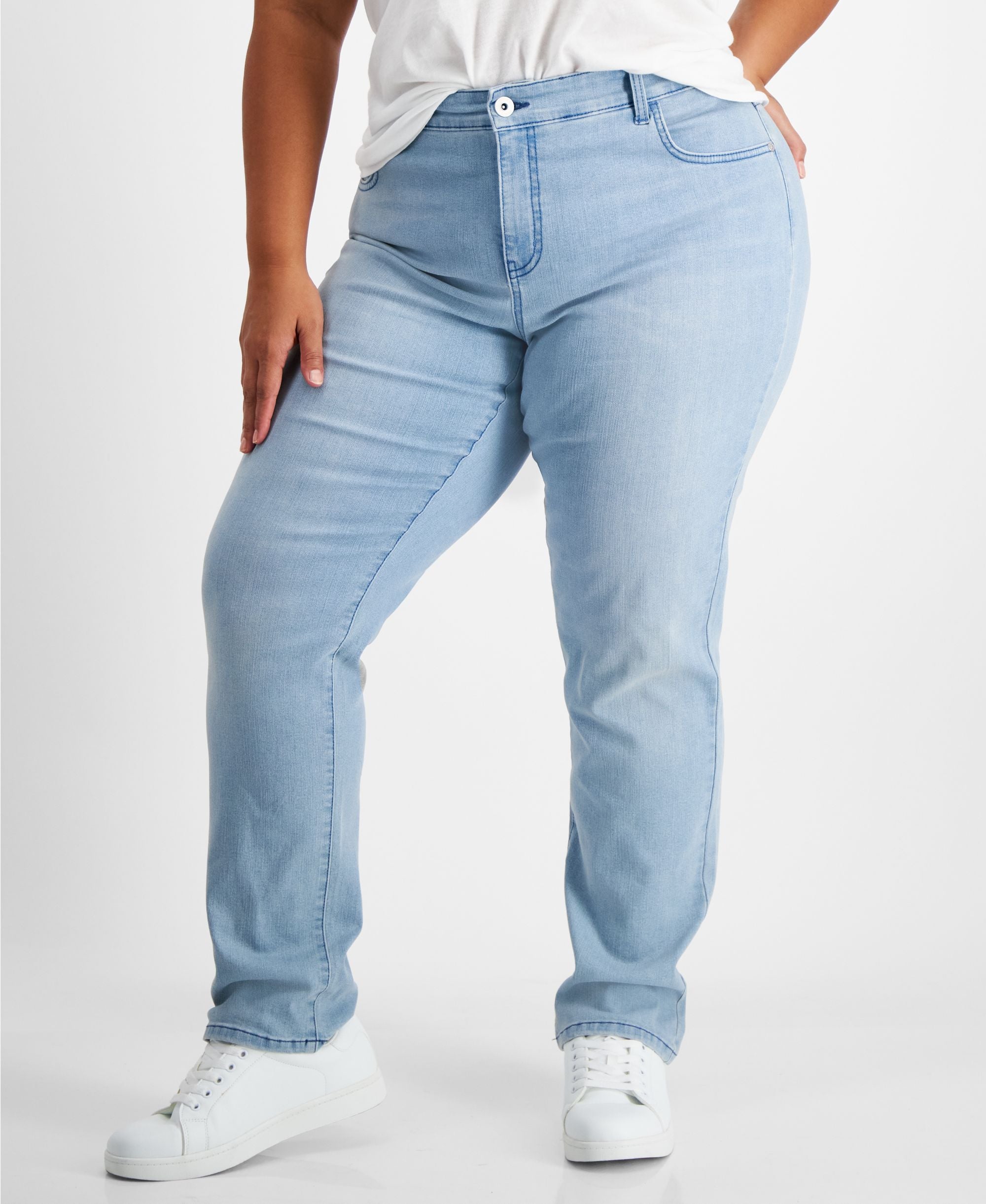 Style & Co Plus Size Stretch Slim-Cut Leg Premium Jeans