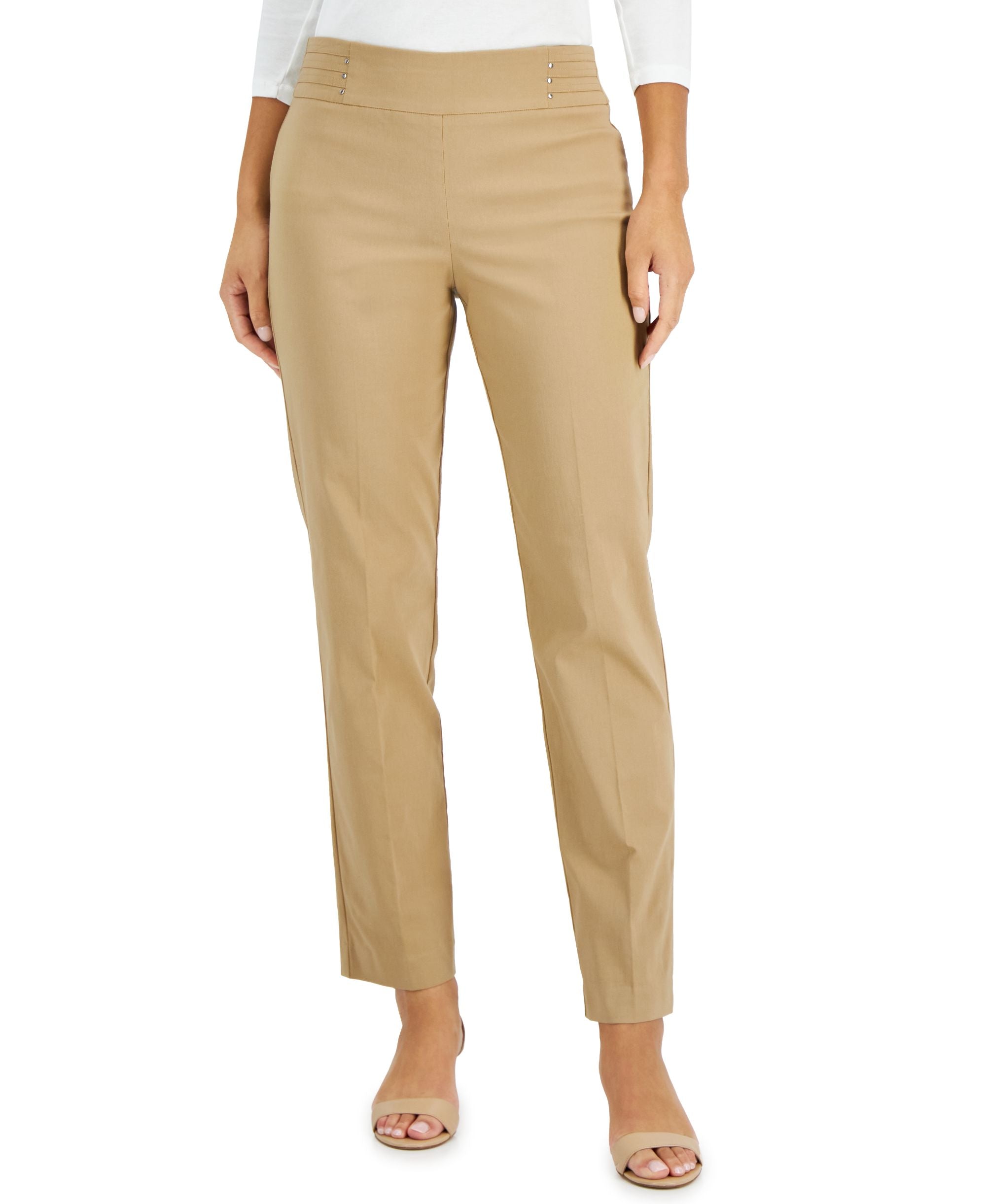 Women's Studded Pull-On Tummy Control Signature Pants, Regular and Short Lengths