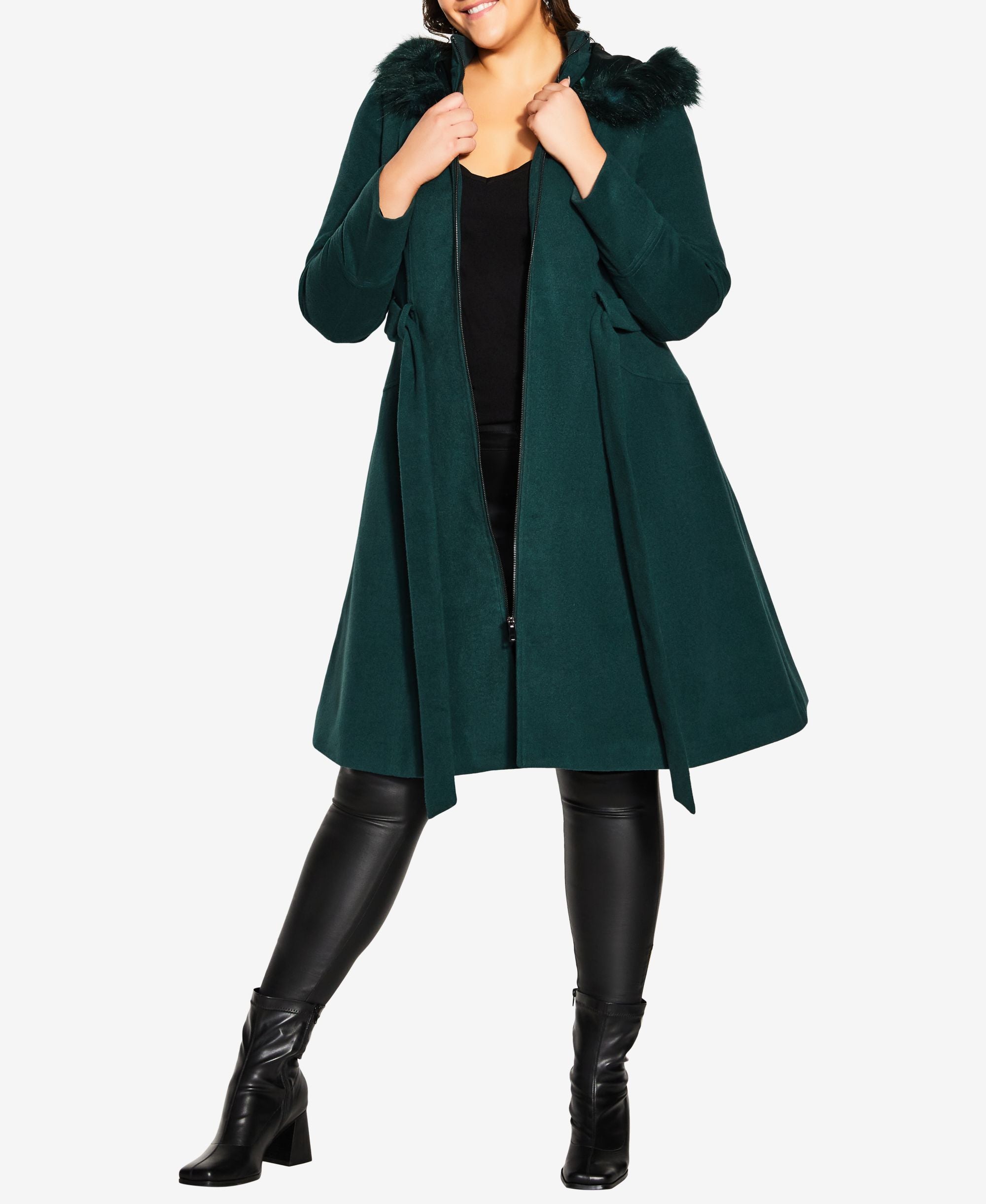 Modern Plus Miss Mysterious Coat Emerald 20W