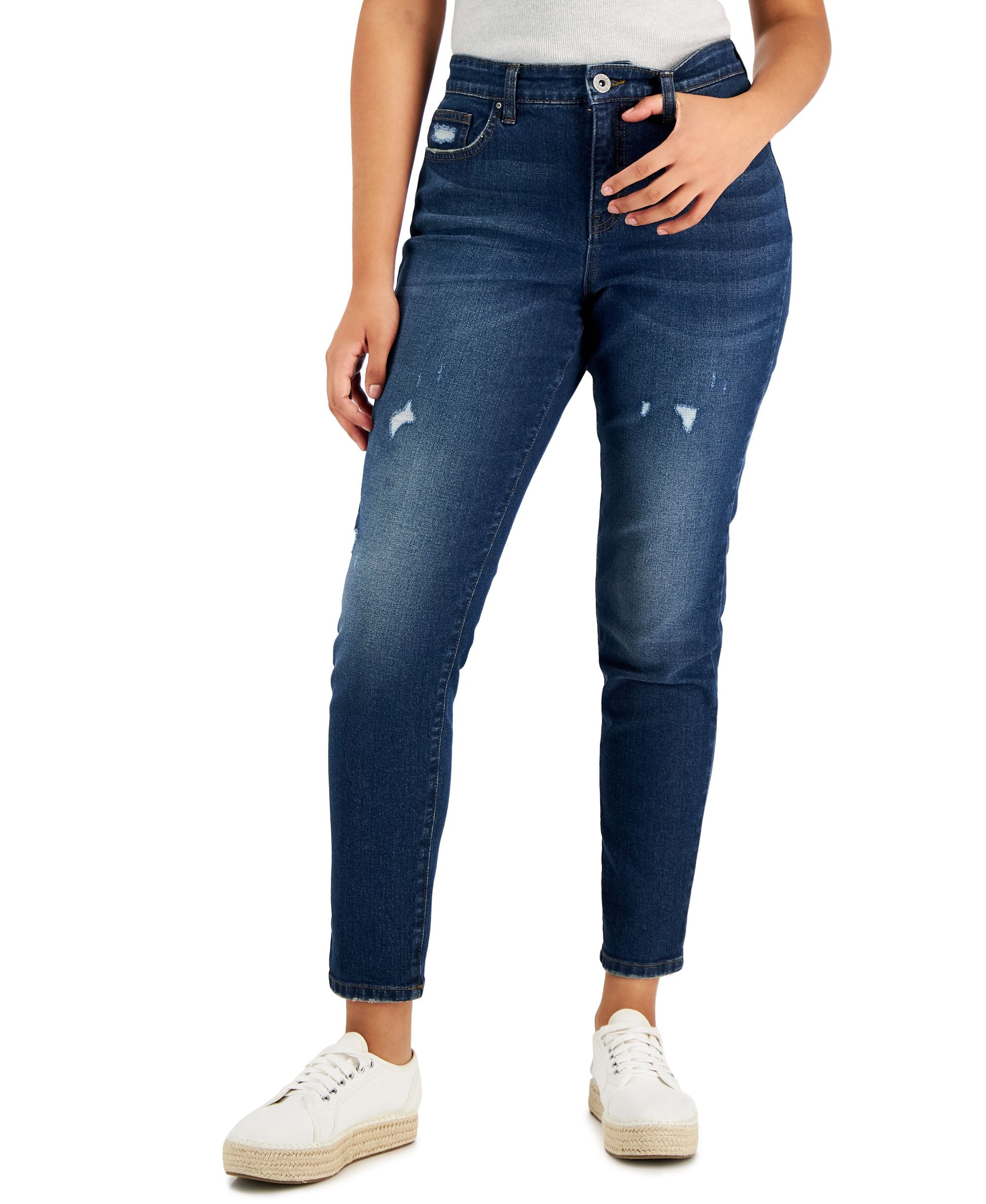 Women's Curvy-Fit Mid-Rise Skinny-Fit Premium Jeans, Regular, Short and Long Lengths