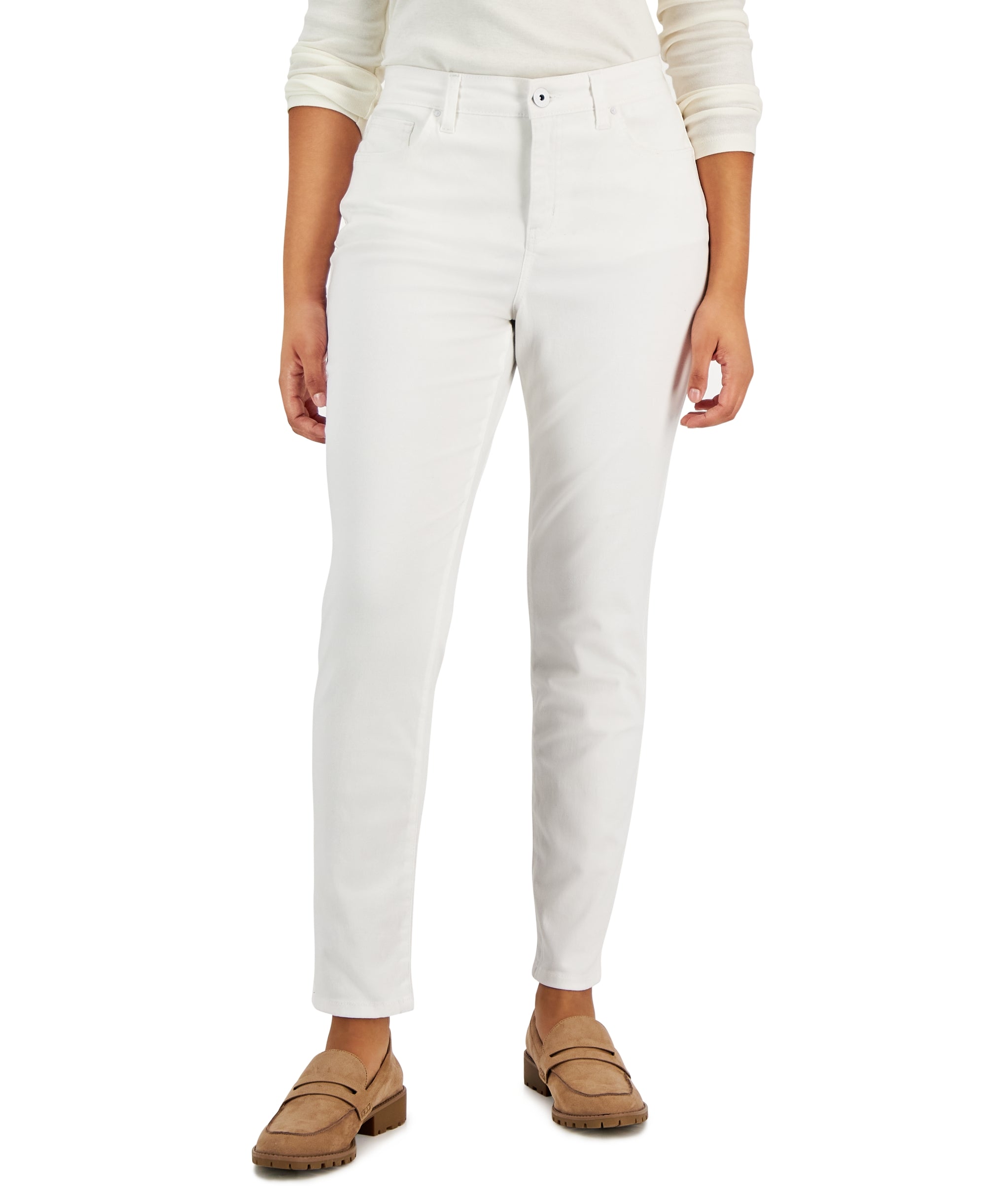 Women's Curvy-Fit Mid-Rise Skinny-Fit Premium Jeans, Regular, Short and Long Lengths