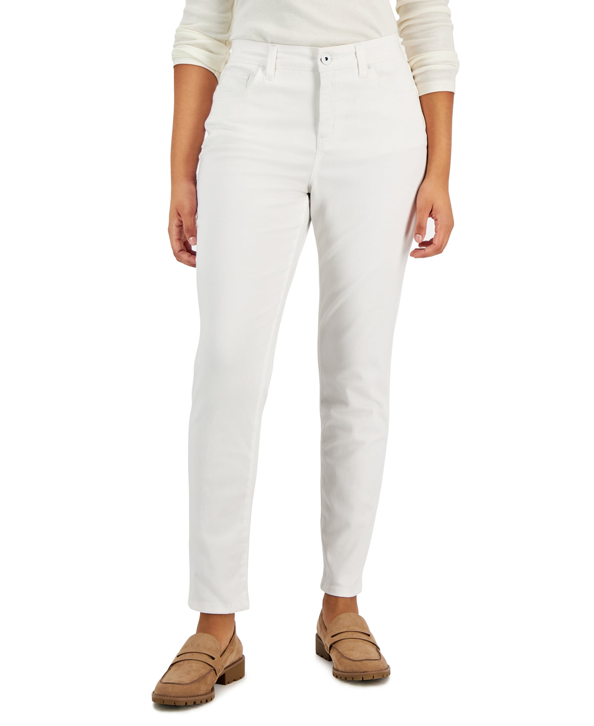 Women's Curvy-Fit Mid-Rise Skinny-Fit Premium Jeans, Regular, Short and Long Lengths