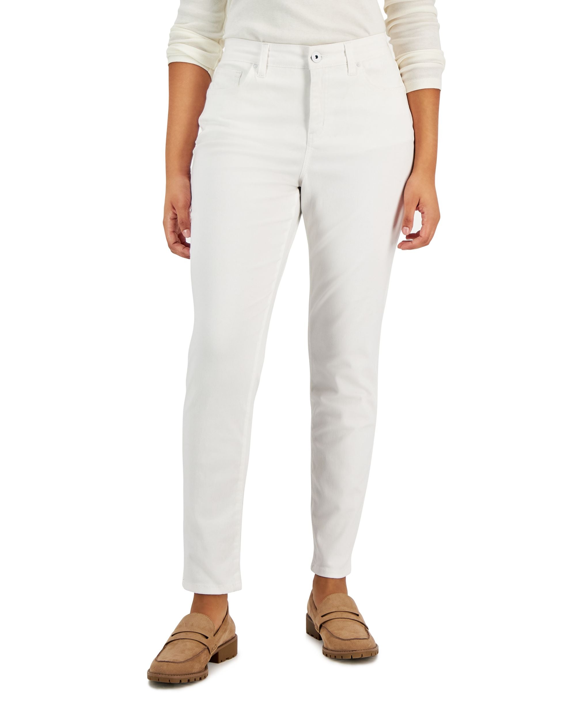 Women's Curvy-Fit Mid-Rise Skinny-Fit Premium Jeans, Regular, Short and Long Lengths