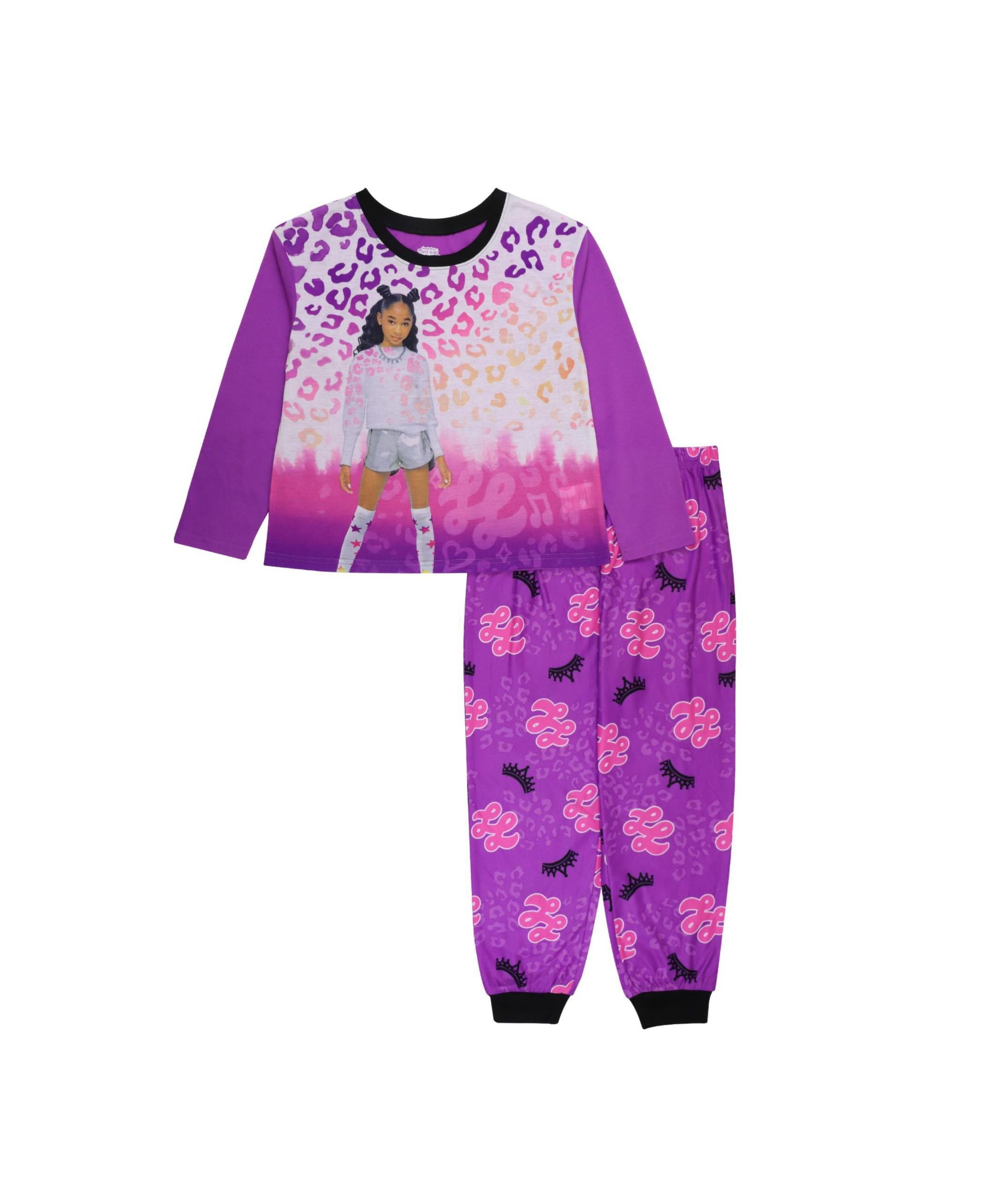 Little Girls That Girl Lay Lay T-Modern Shirt Pajama 2 Piece Set