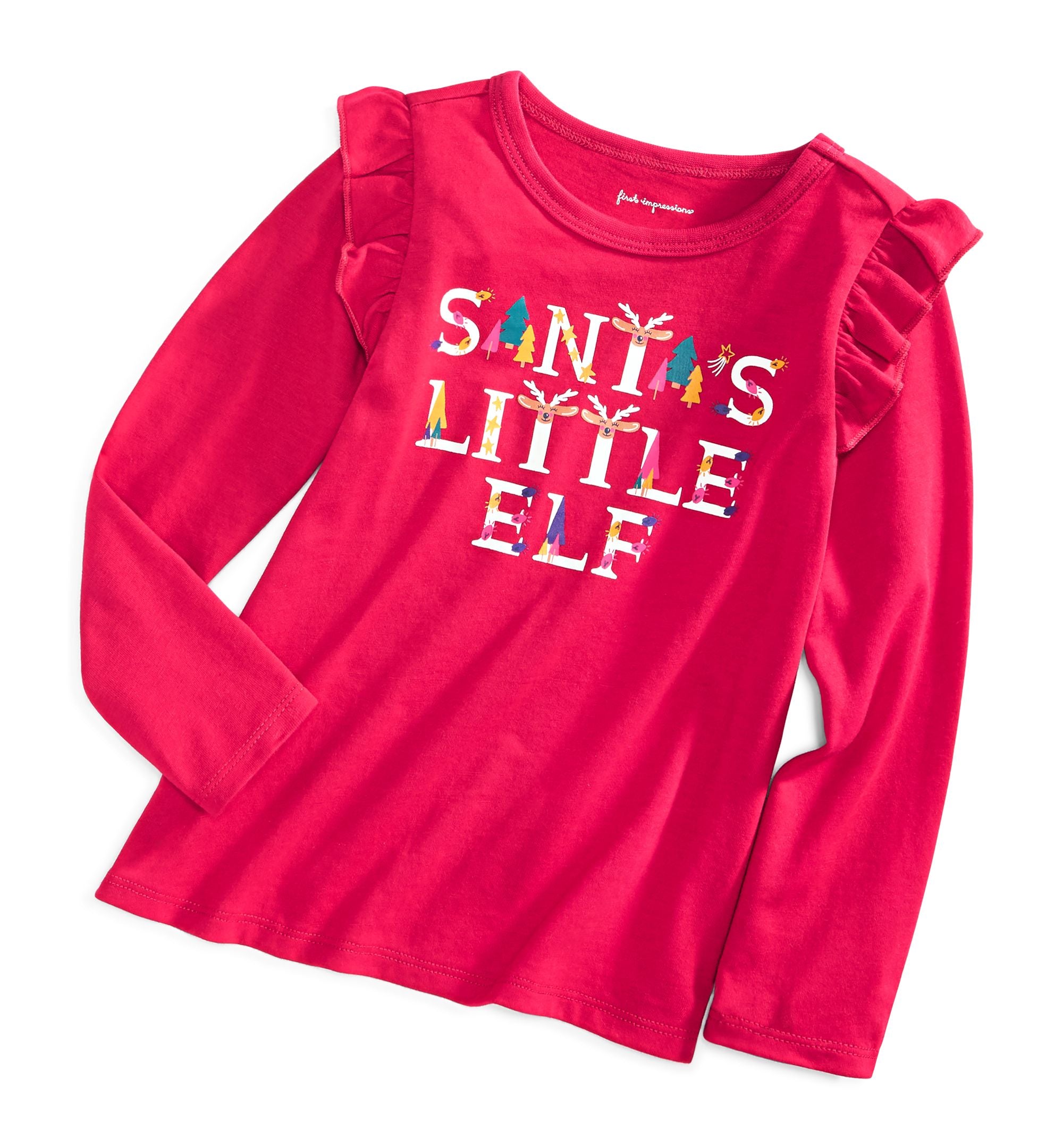 First Impressions Toddler Girls Santas Elf Premium Top