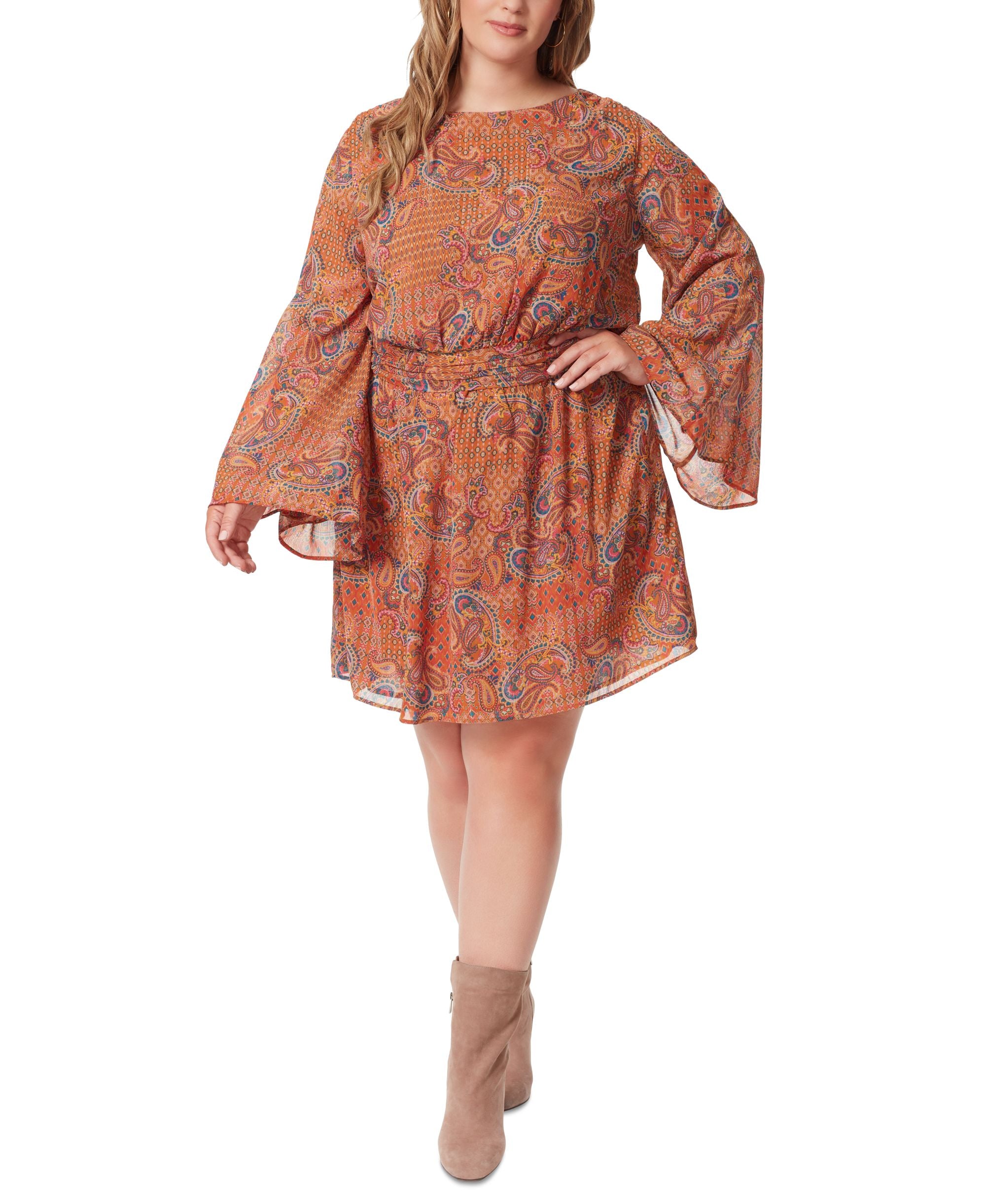Jessica Simpson Modern Plus Size Amelia Banded Waist Dress
