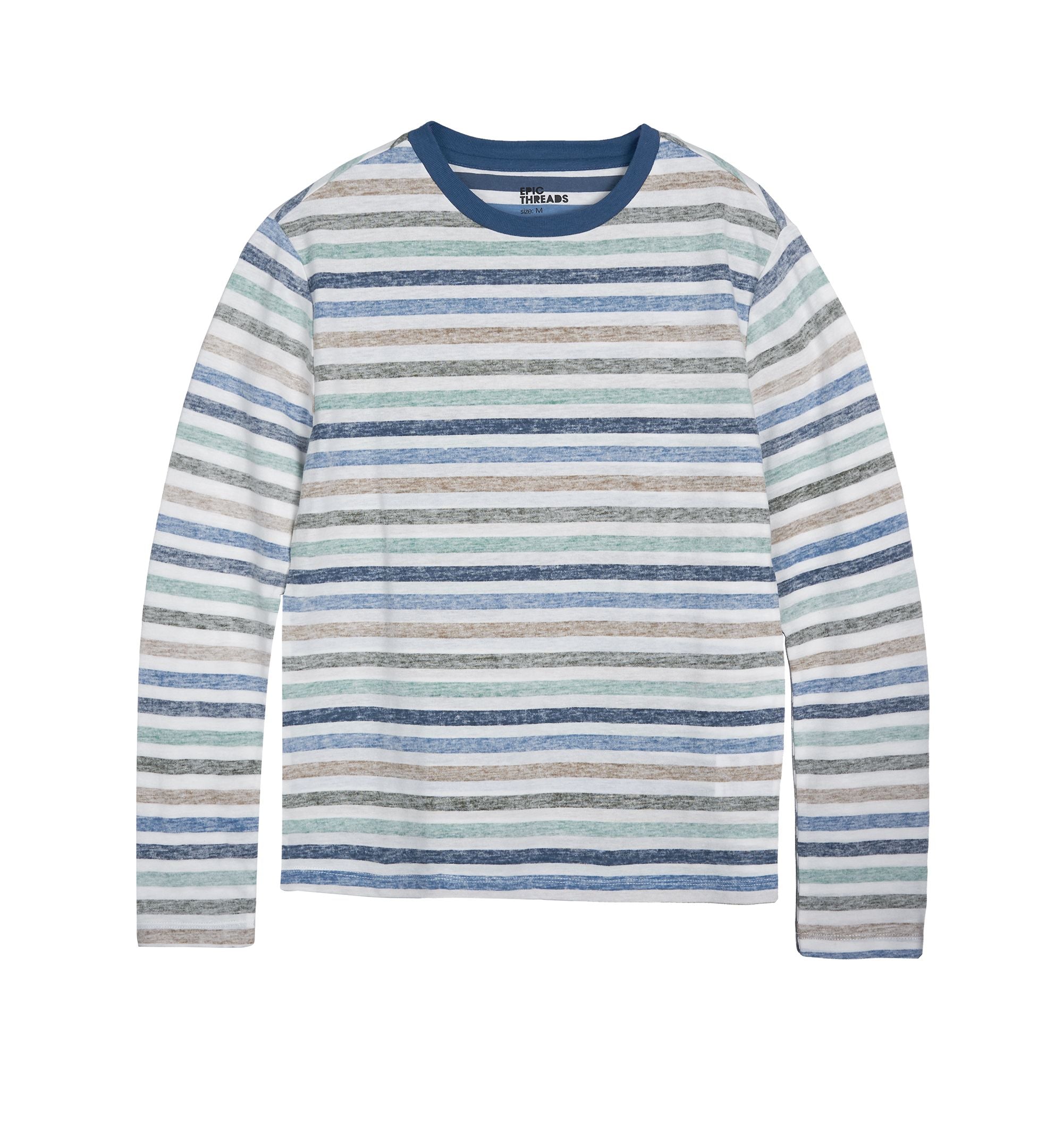 Big Boys Long Sleeves Stripe T-Modern Shirt