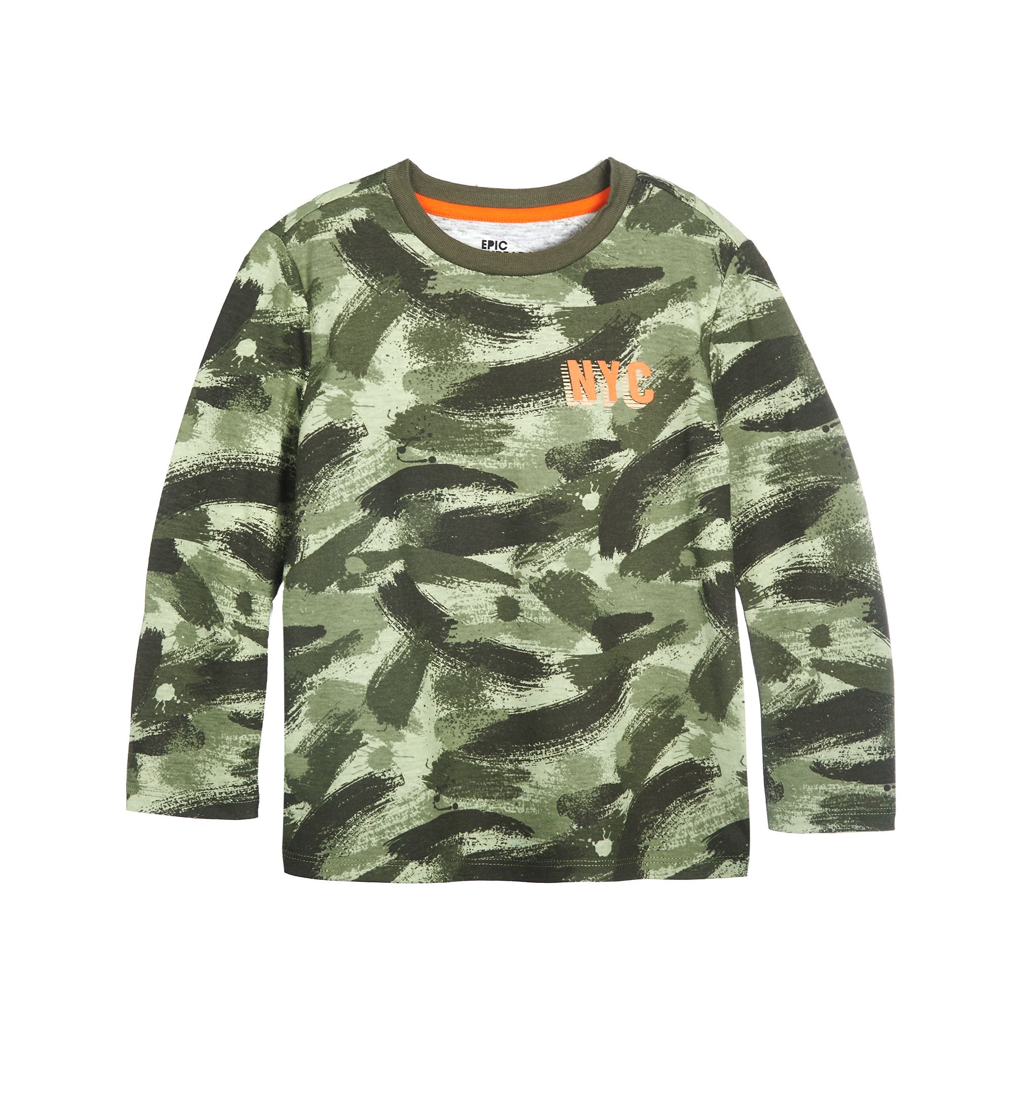 Epic Threads Toddler Boys Long-Sleeve Camo T-Modern Shirt