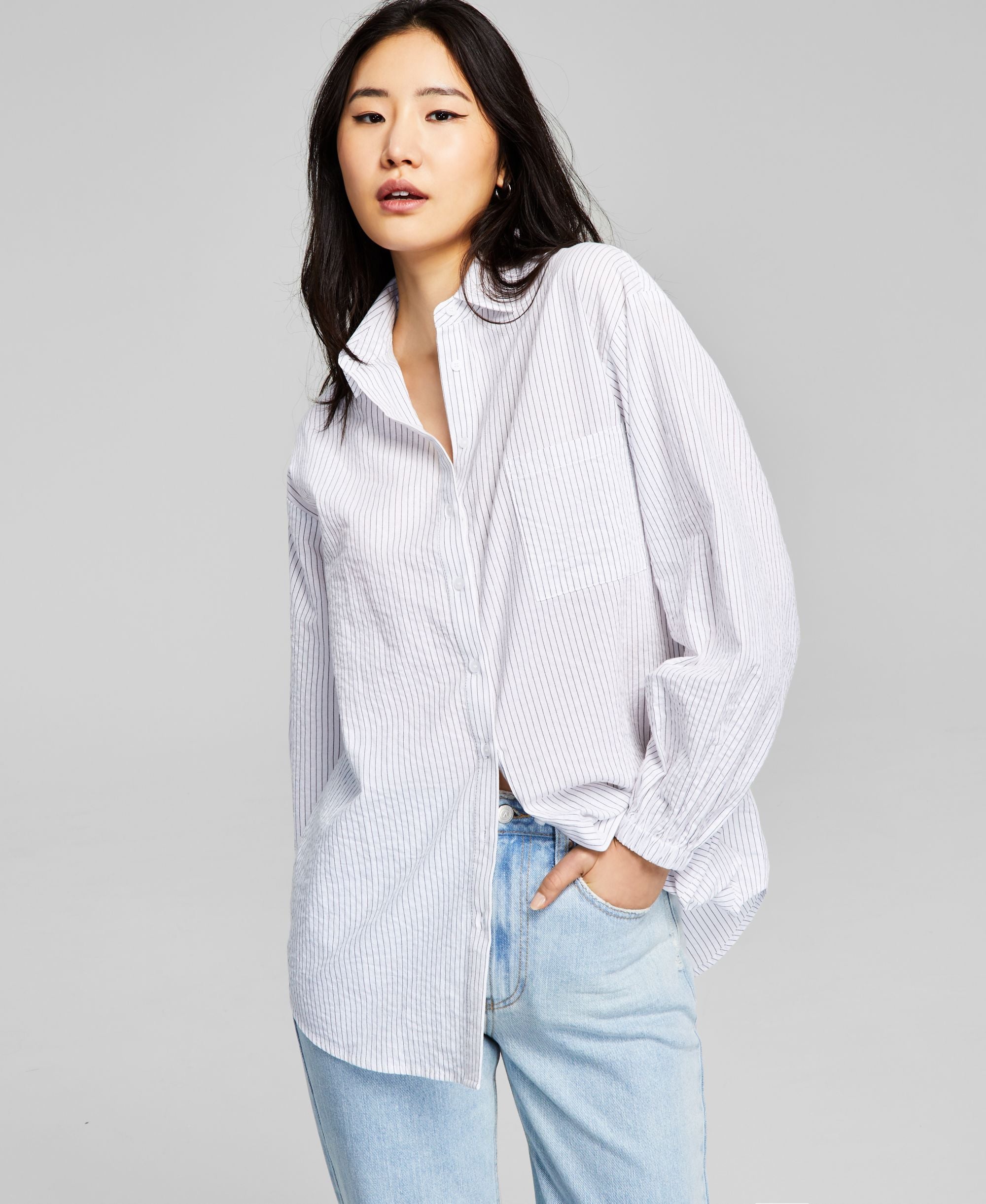Now This Modern Plus Size Button Up Modern Shirt