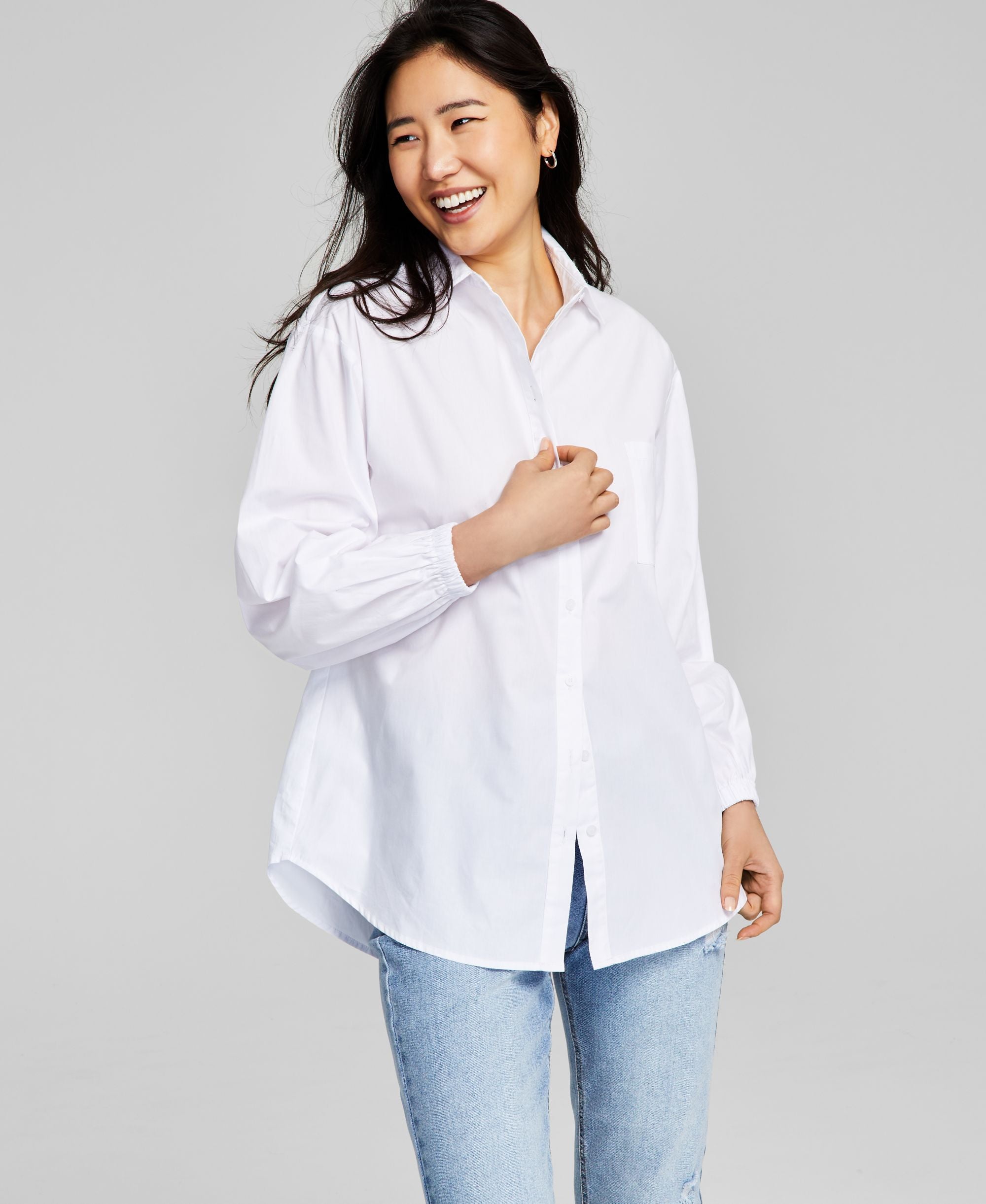 Now This Modern Plus Size Button Up Modern Shirt