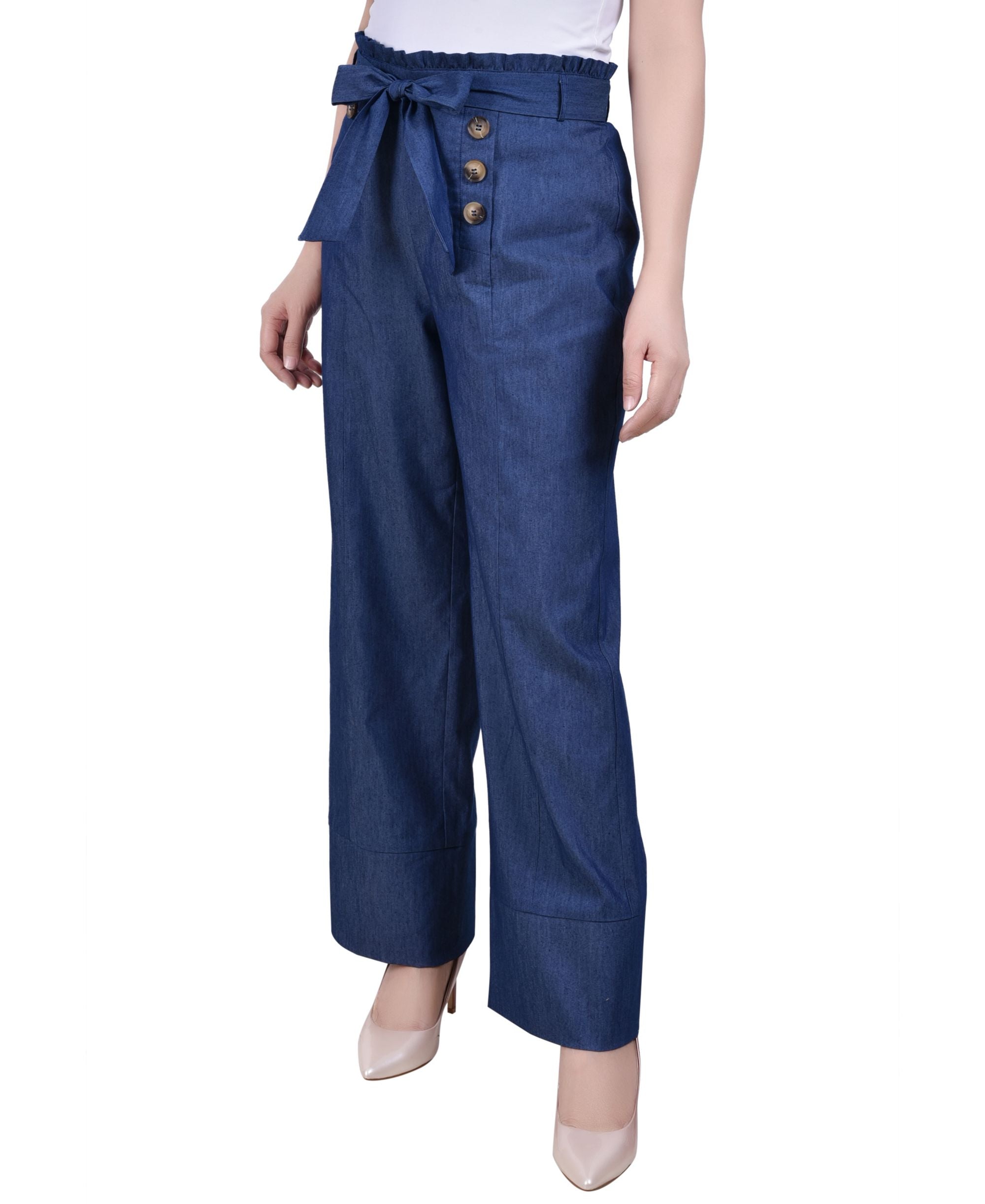 Petite Size Full Length Comfort-Waist Sailor Signature Pants