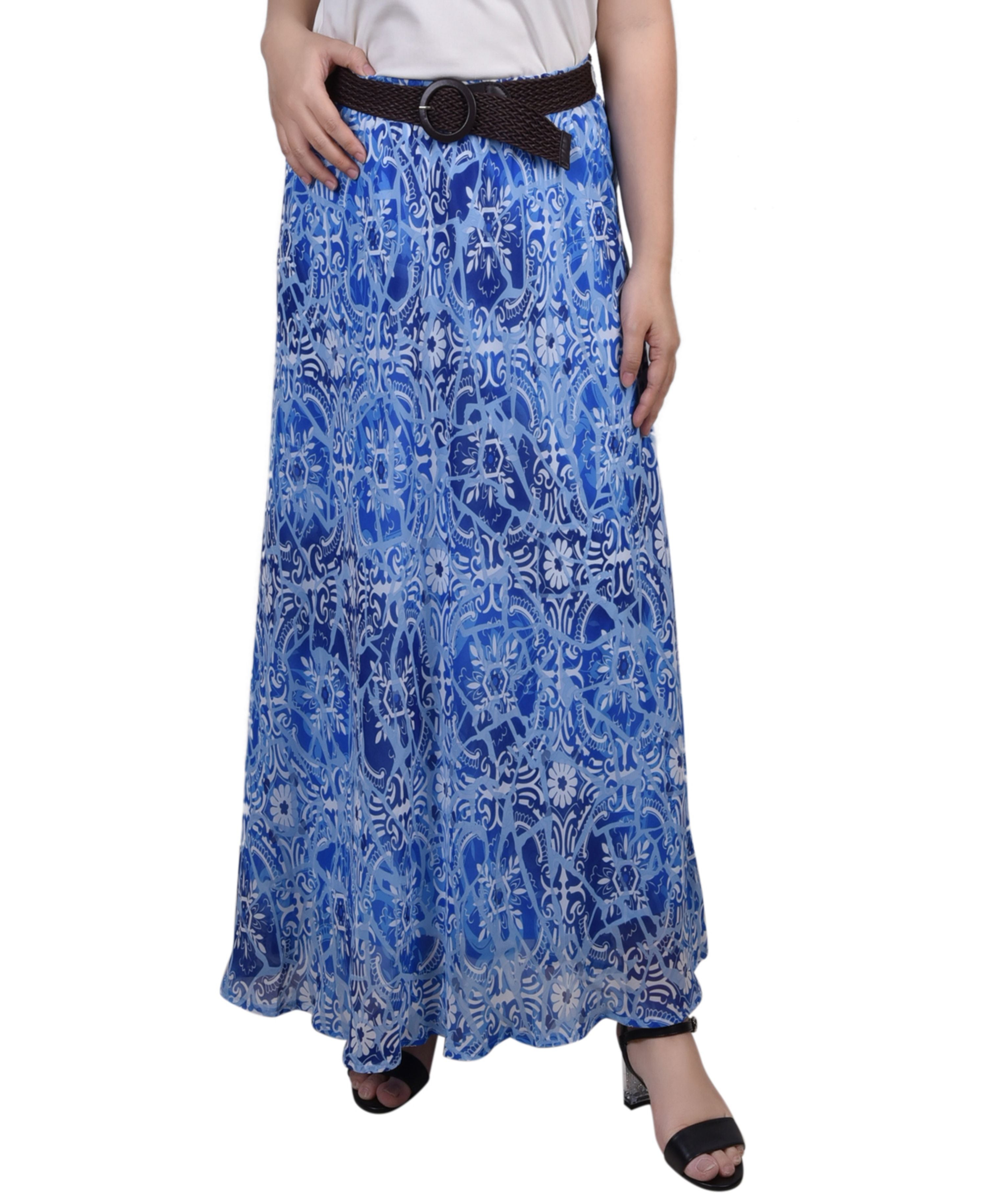 Plus Size Chiffon Maxi Modern Skirt