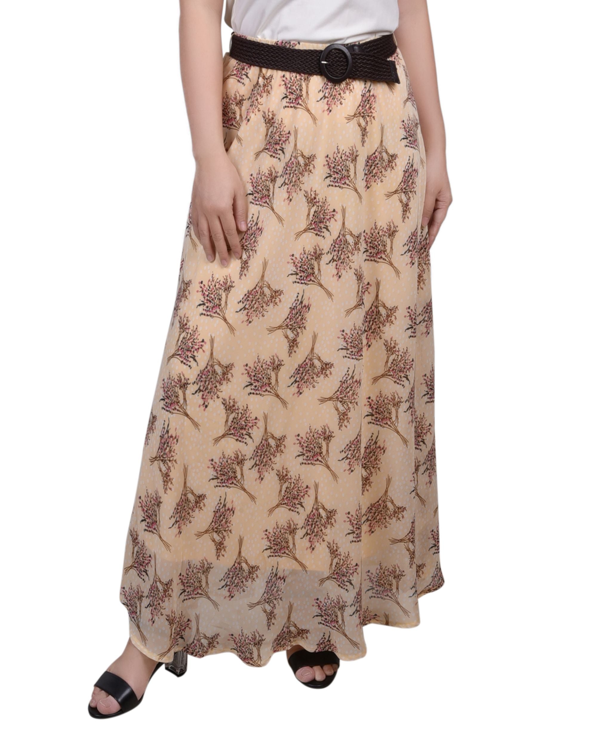 Plus Size Chiffon Maxi Modern Skirt
