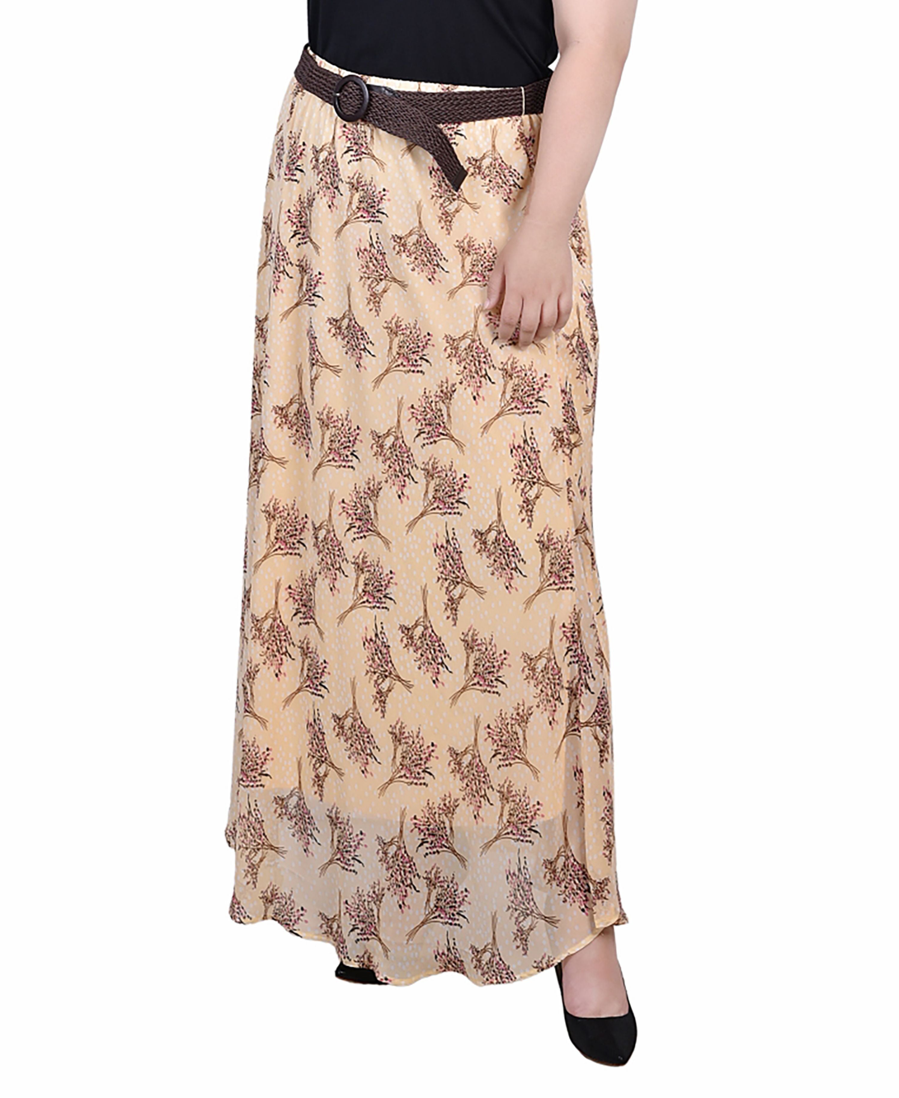 Plus Size Chiffon Maxi Modern Skirt