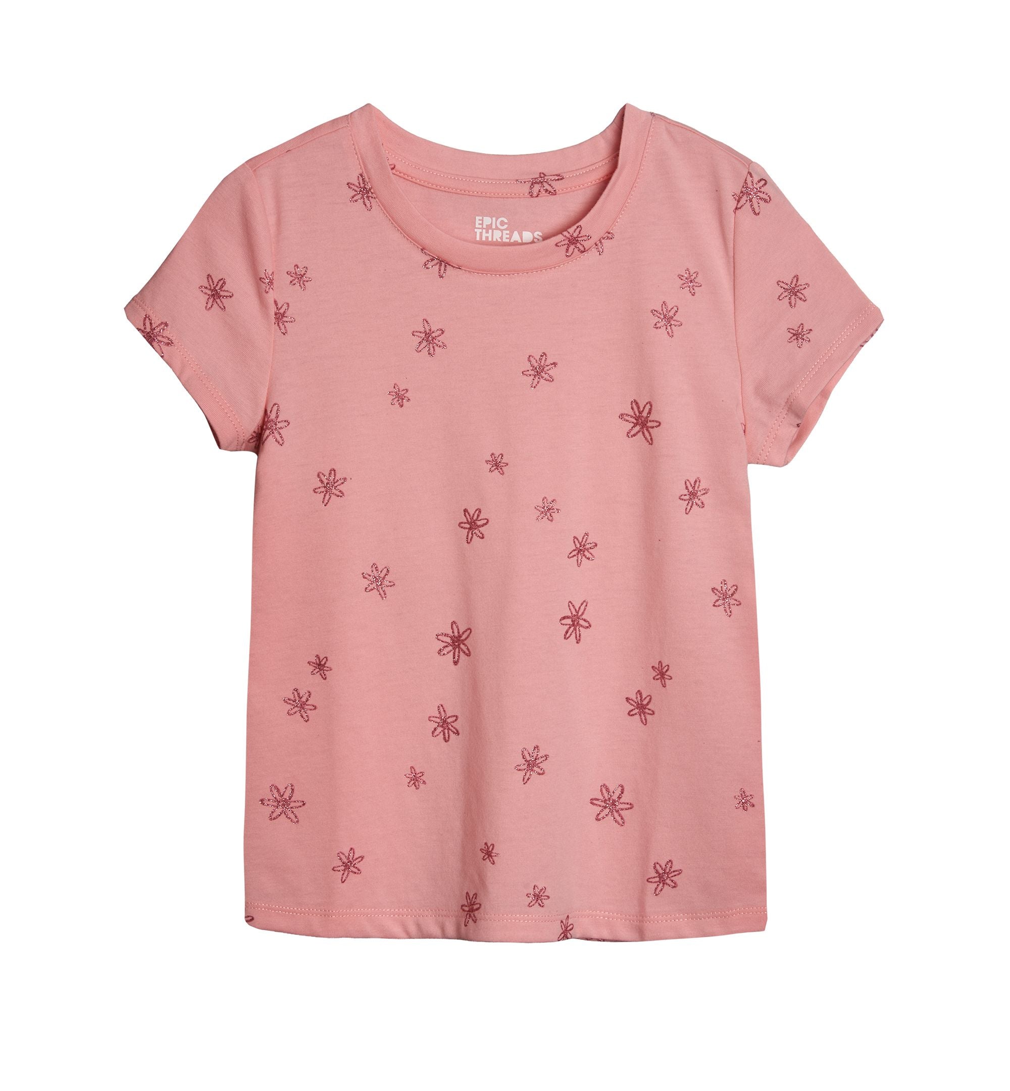 Epic Threads Little Girls Flower Graphic T-Modern Shirt