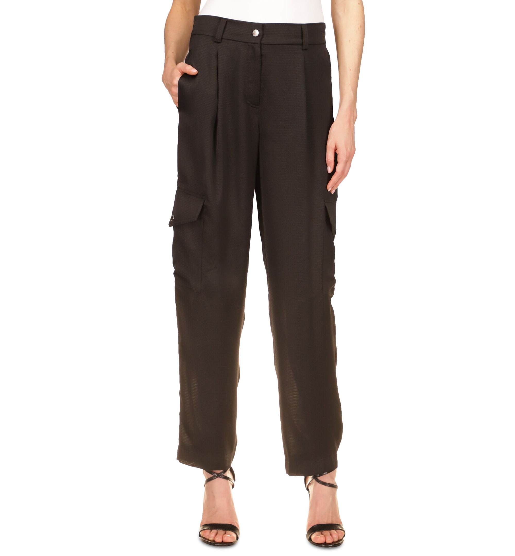 Women's Satin Cargo Signature Pants