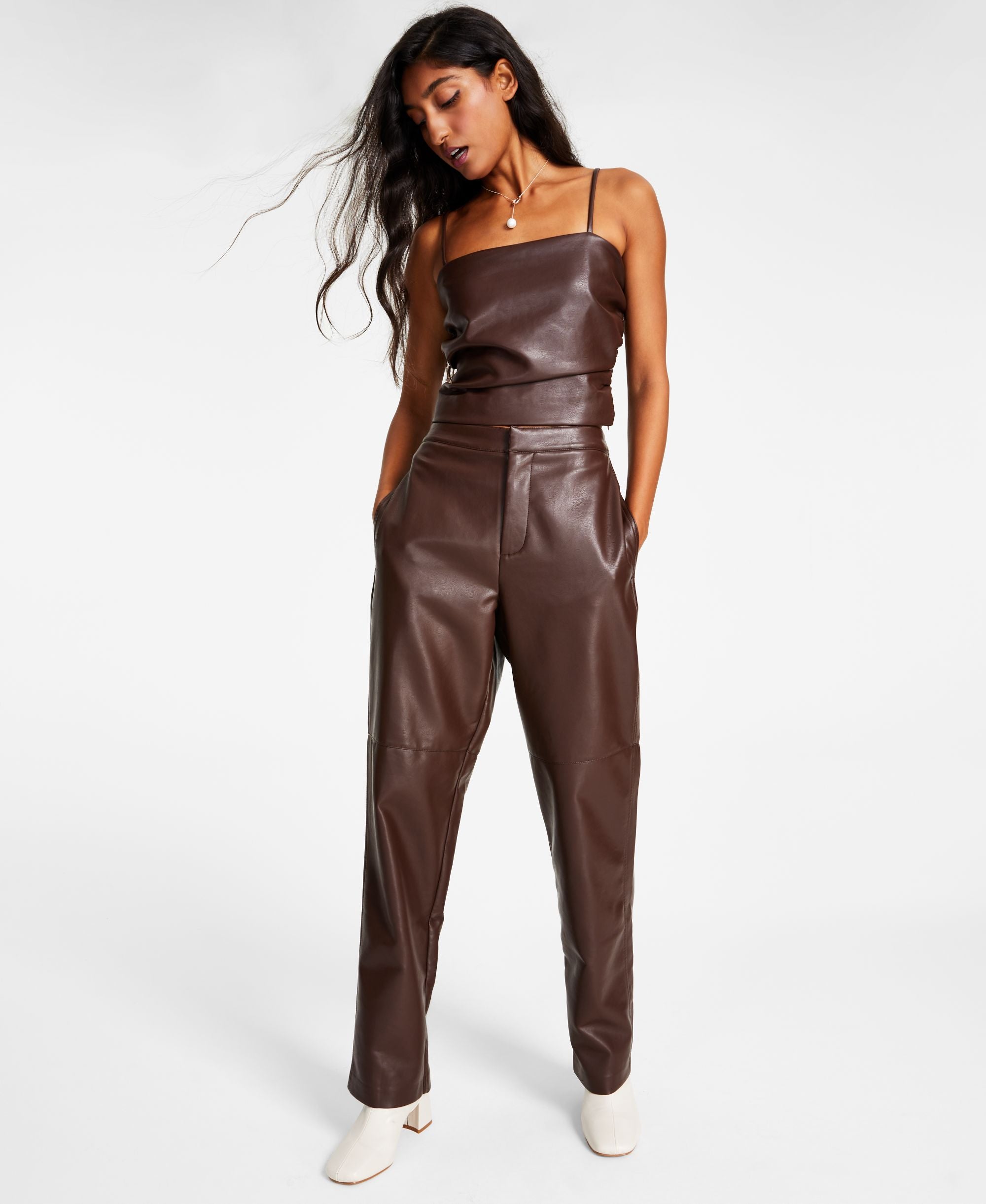 Women's Seamed Straight-Leg Elastic-Back Signature Pants