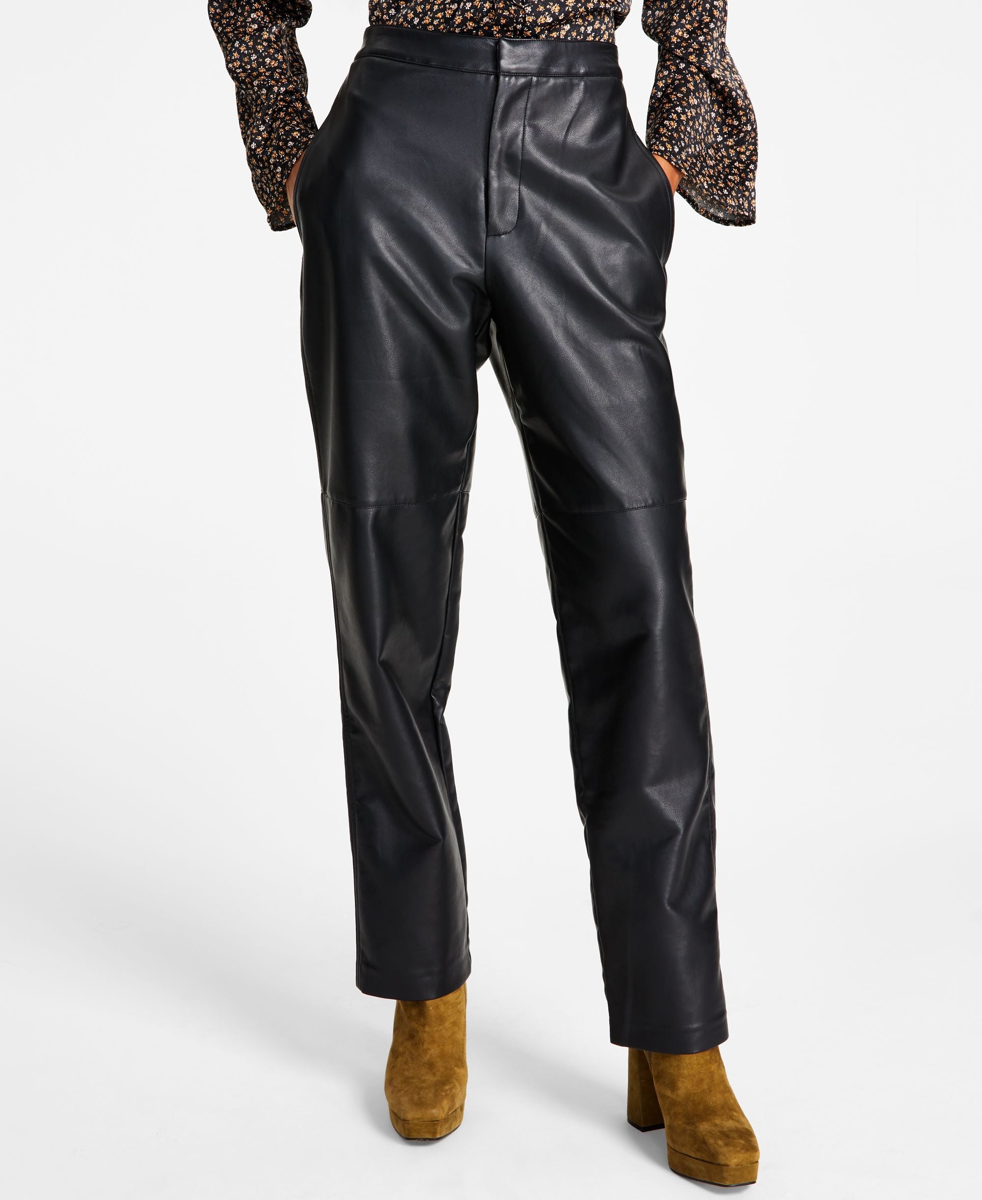 Women's Seamed Straight-Leg Elastic-Back Signature Pants