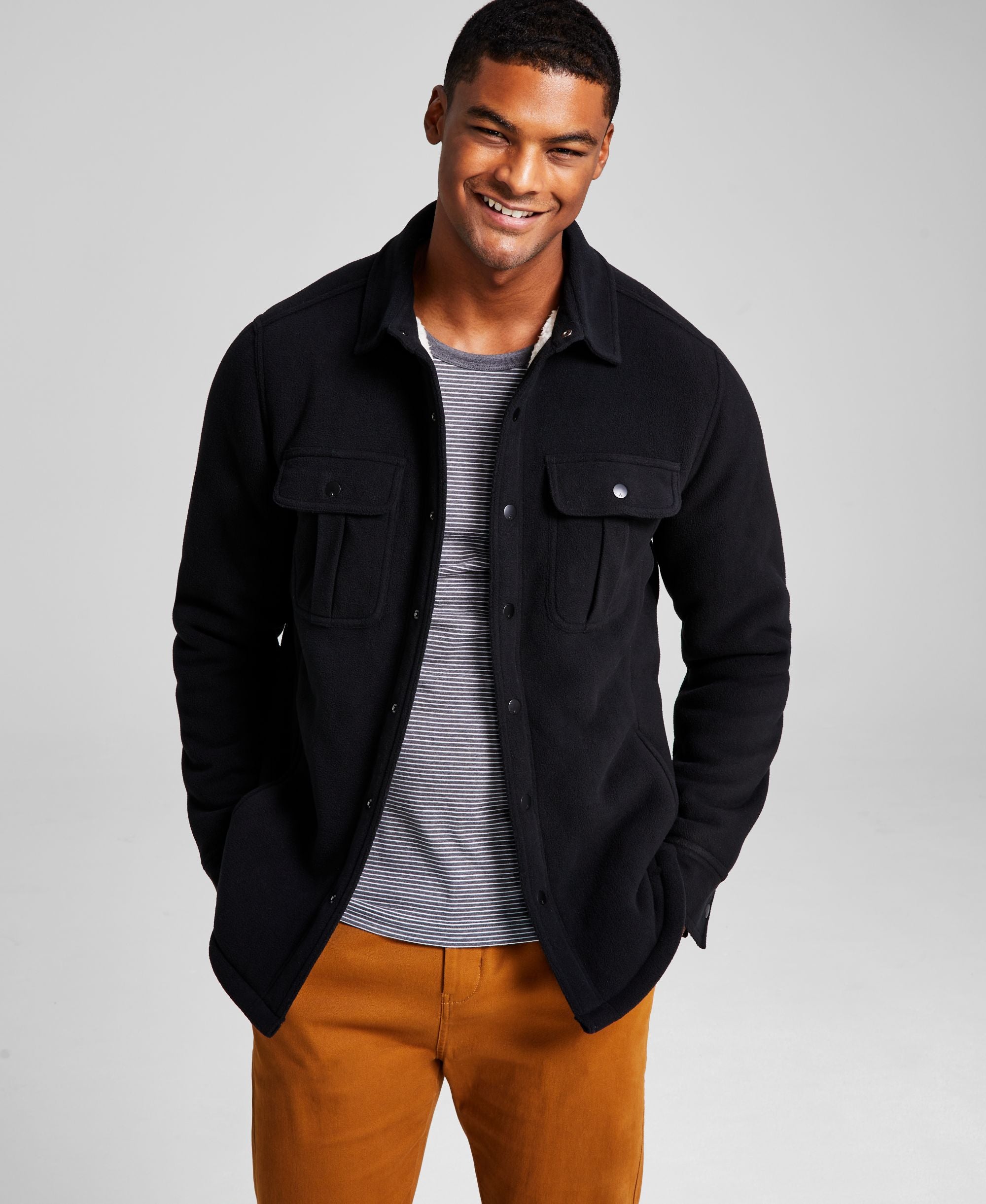 Men's Polar Fleece Modern Shirt-Jacket