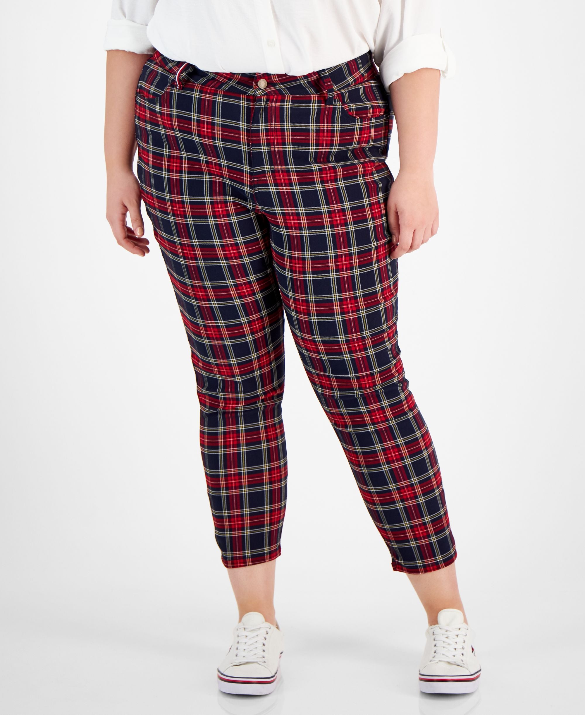 Tommy Hilfiger Plus Size Tribeca Skinny-Fit Signature Pants