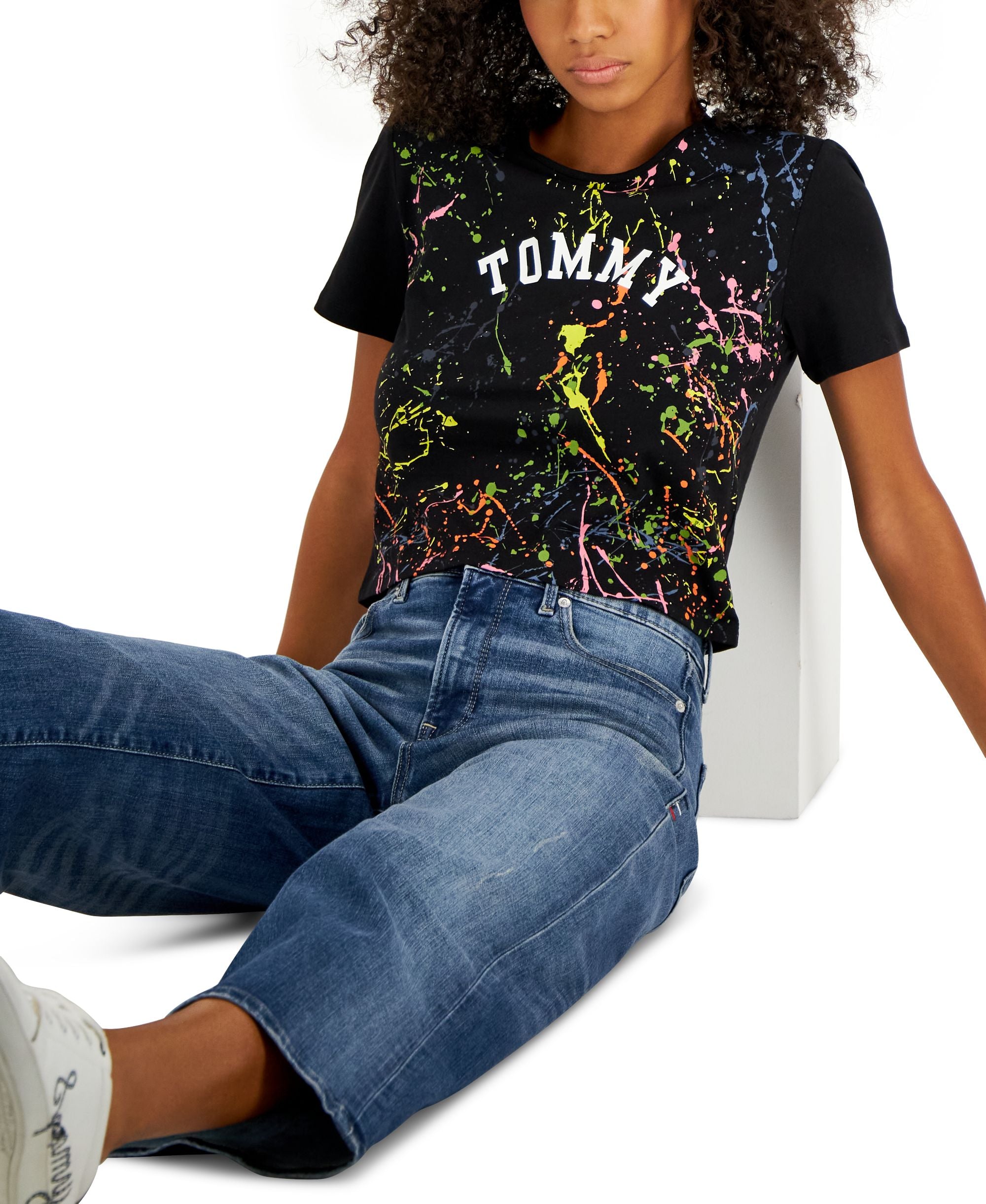 Women's Paint-Splatter T-Modern Shirt