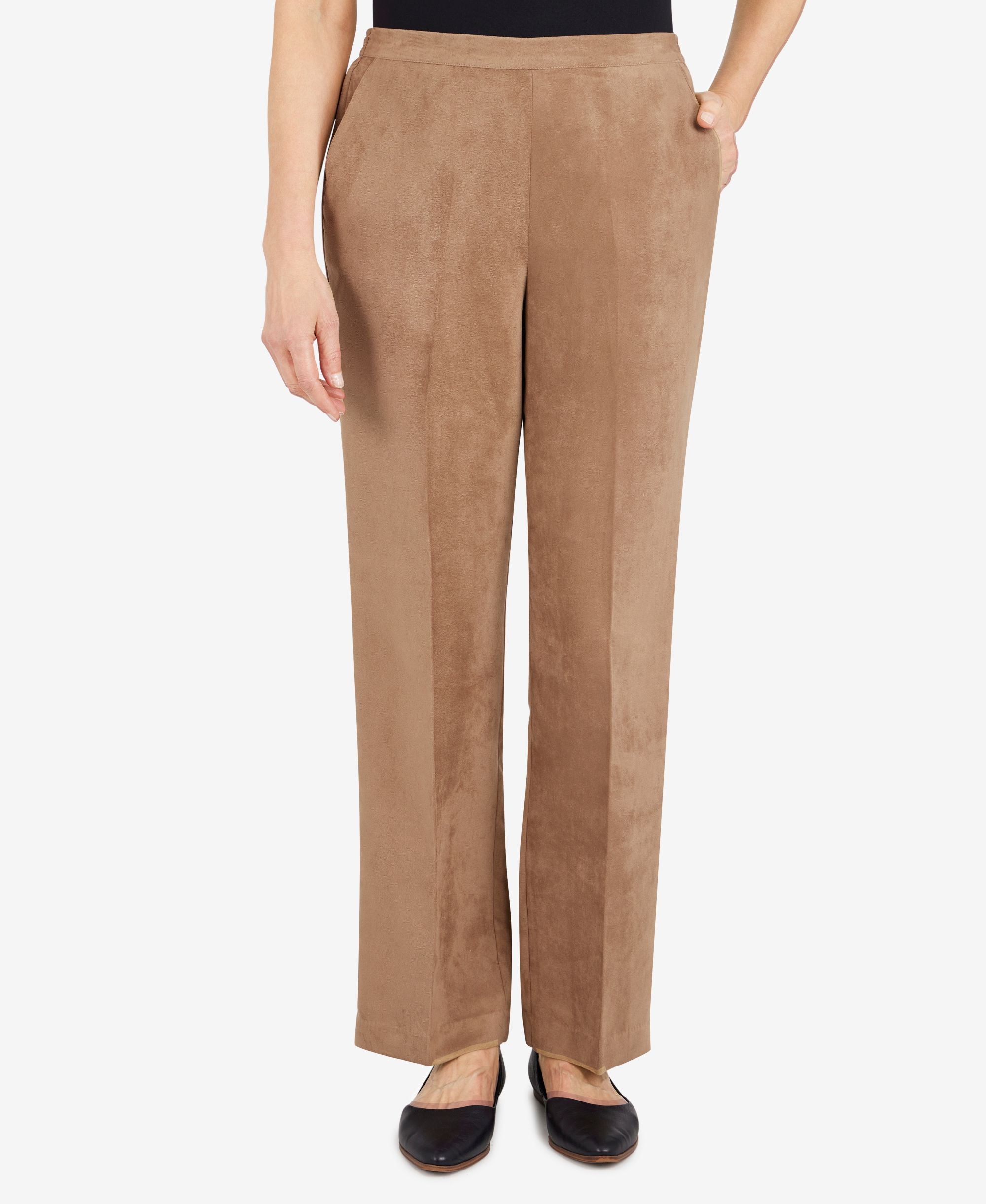 Women's Copper Canyon Suede Pull-On Straight-Cut Pant in Regular Length