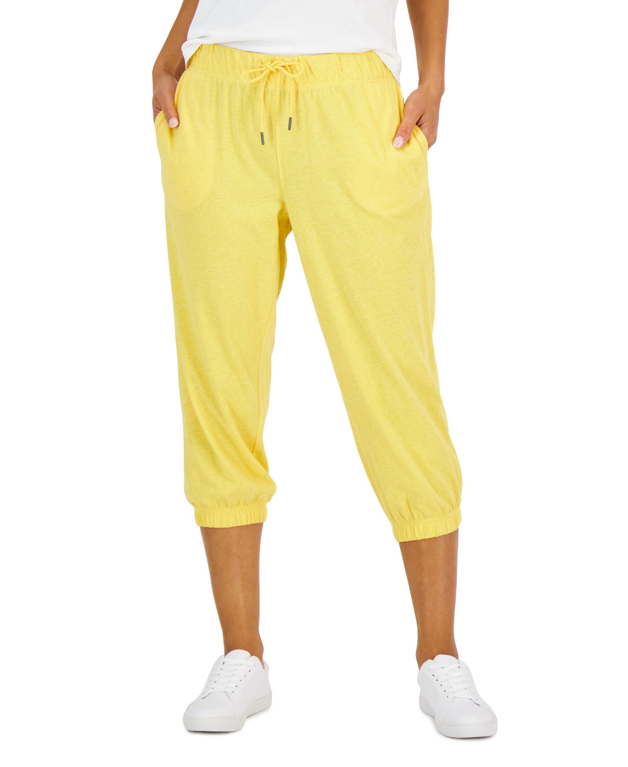 ID Ideology Womens Retro Recycled Capri-Length Signature Pants