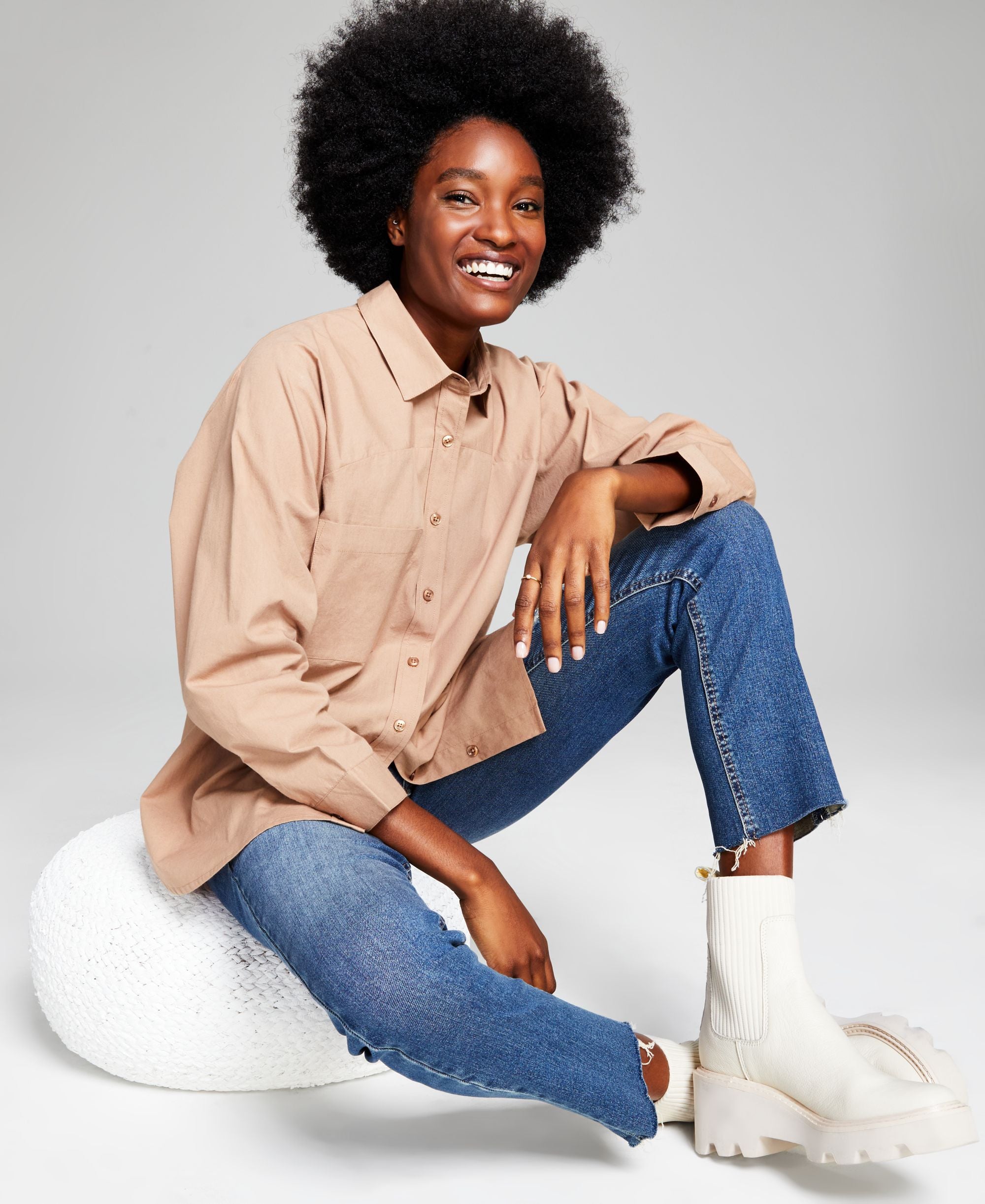 Now This Womens Cotton Striped Modern Shirt