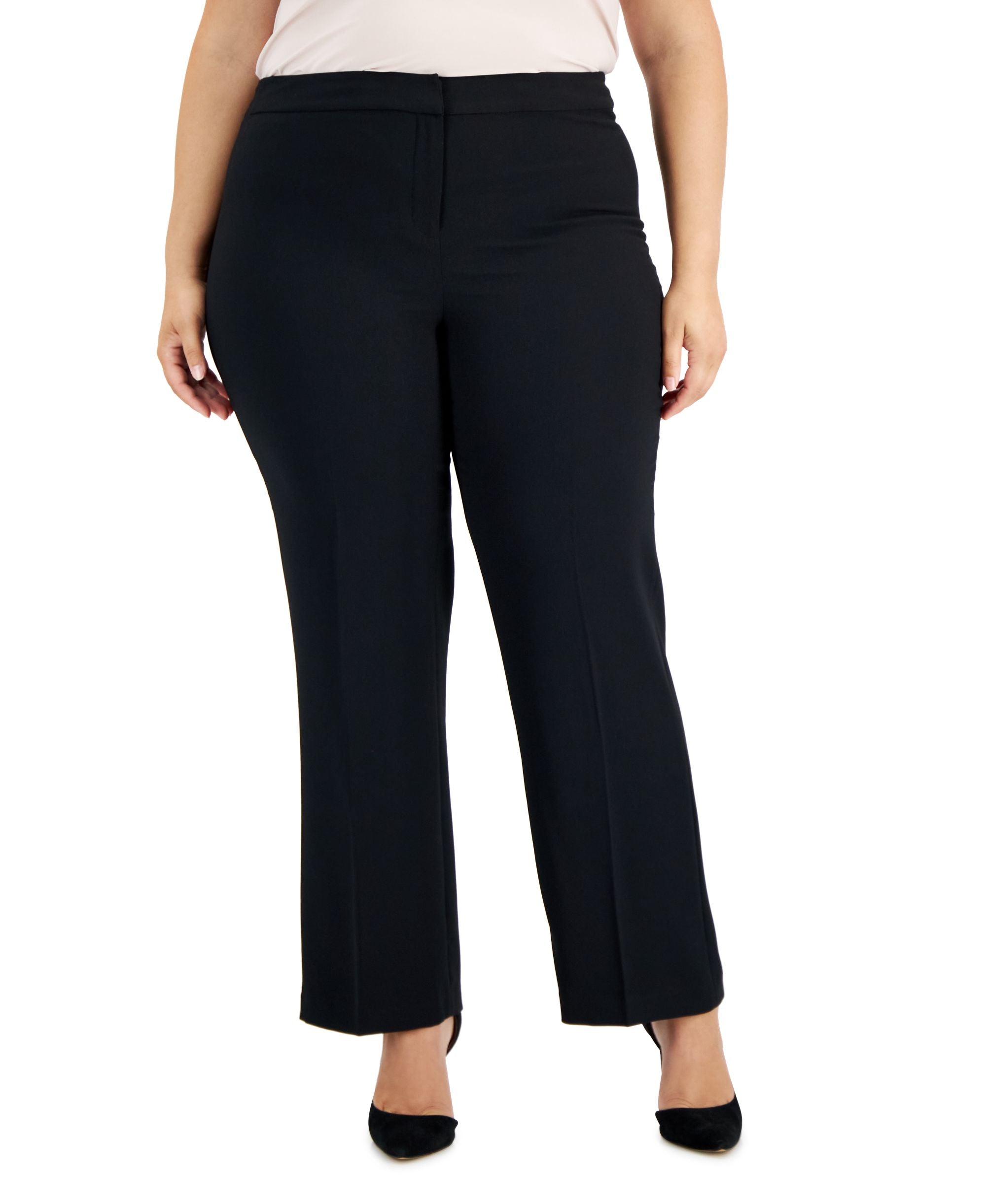Vince Camuto Plus Size High Waist Moss Crepe Signature Pants
