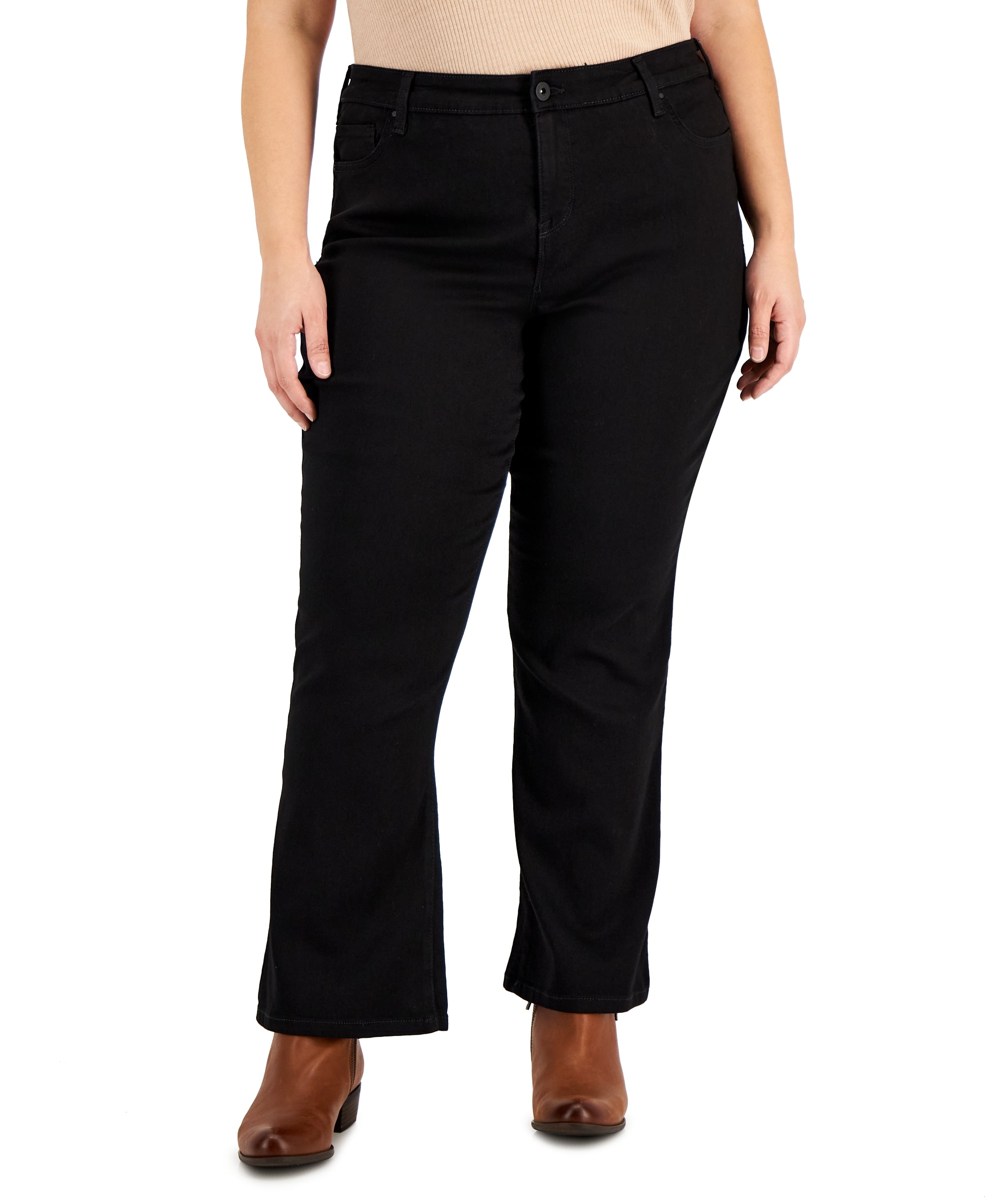 Plus & Petite Plus Size Tummy-Control Boot-Cut Premium Jeans