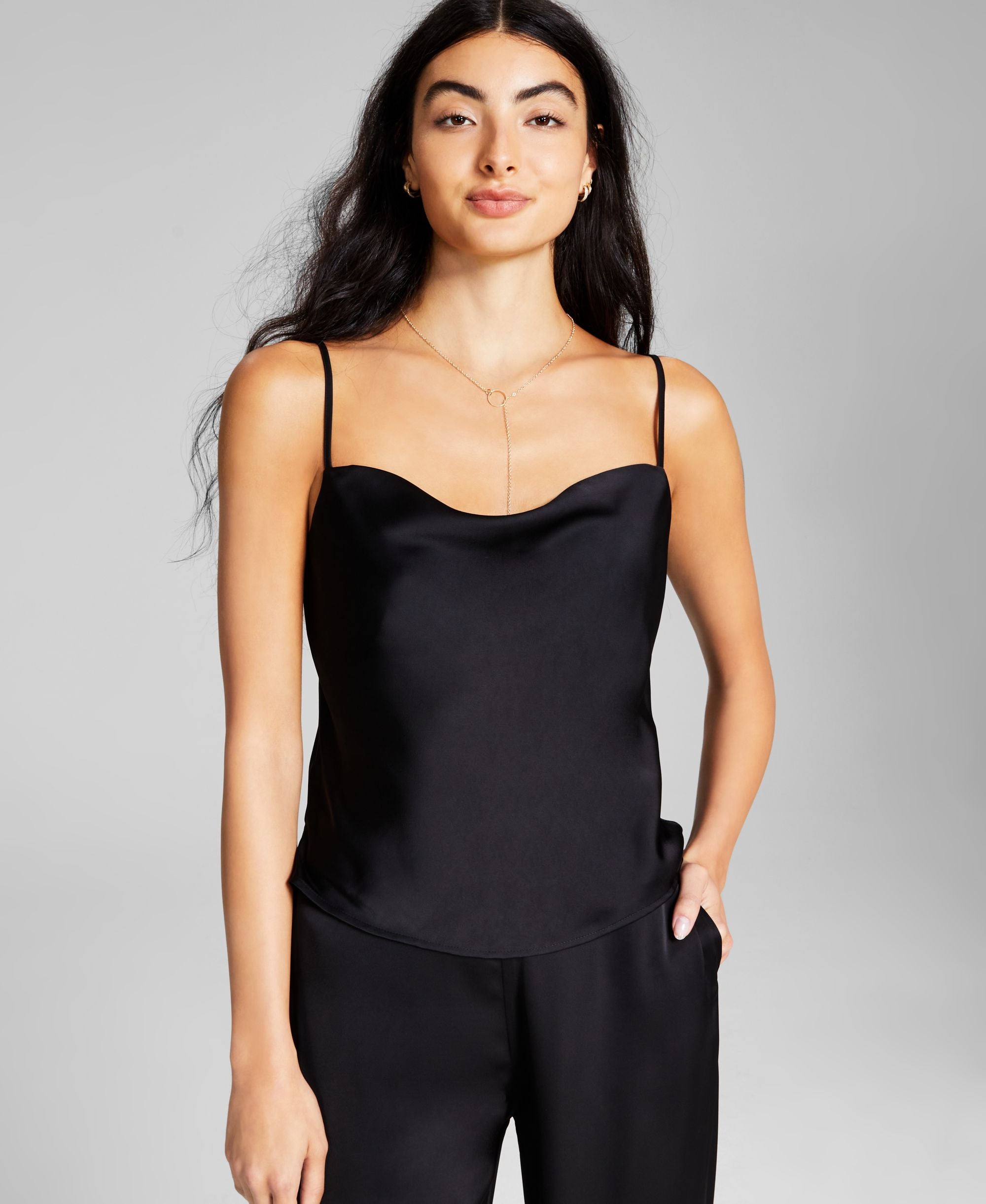 Women's Satin Cowl-Neck Camisole