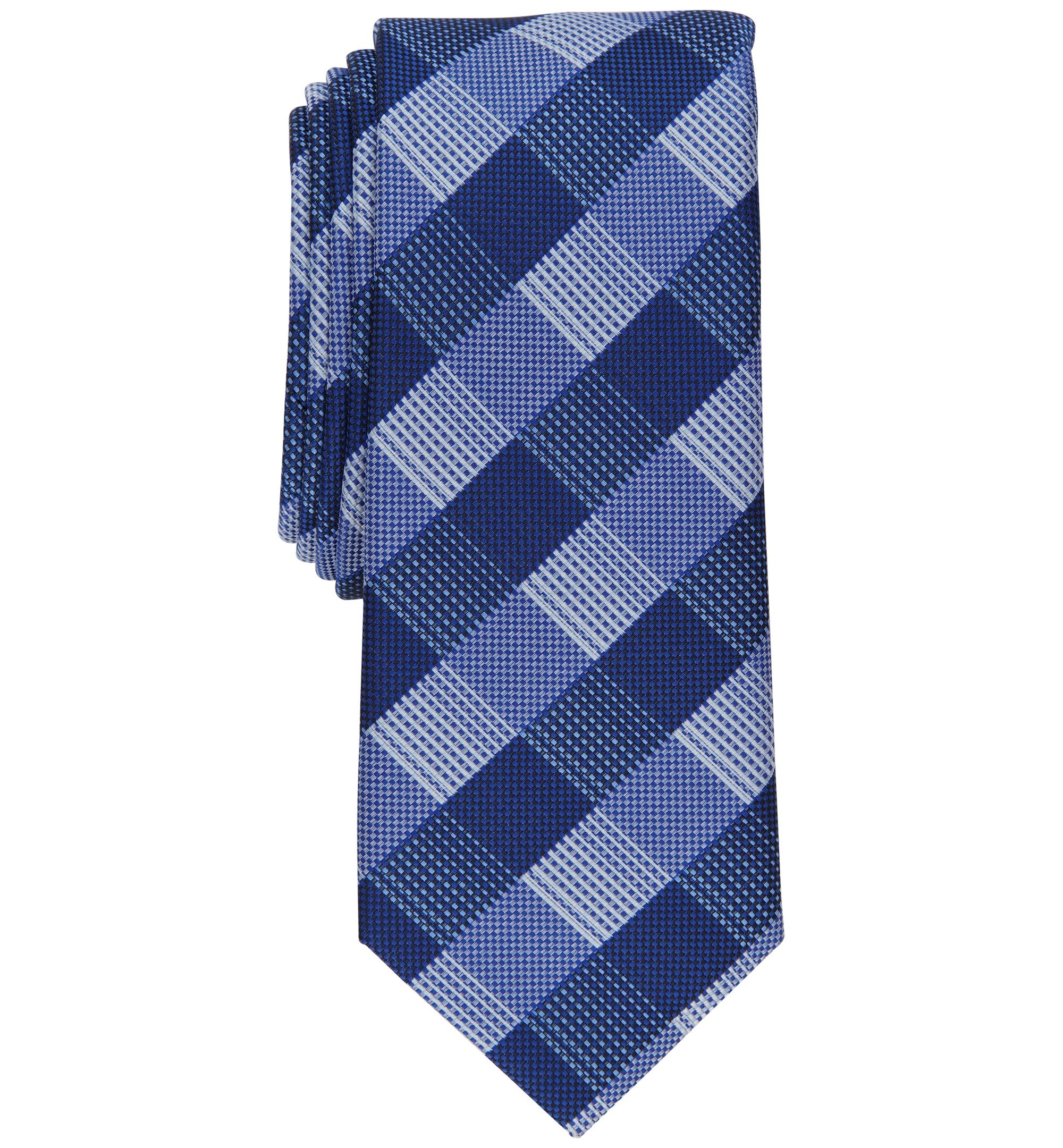 Men's Slim-Cut Plaid Tie