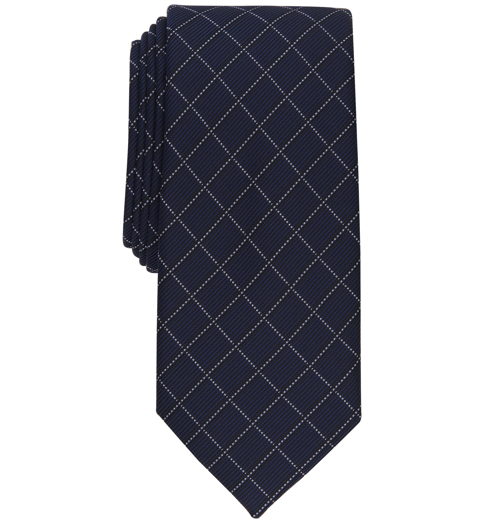 Men's Slim-Cut Grid Tie