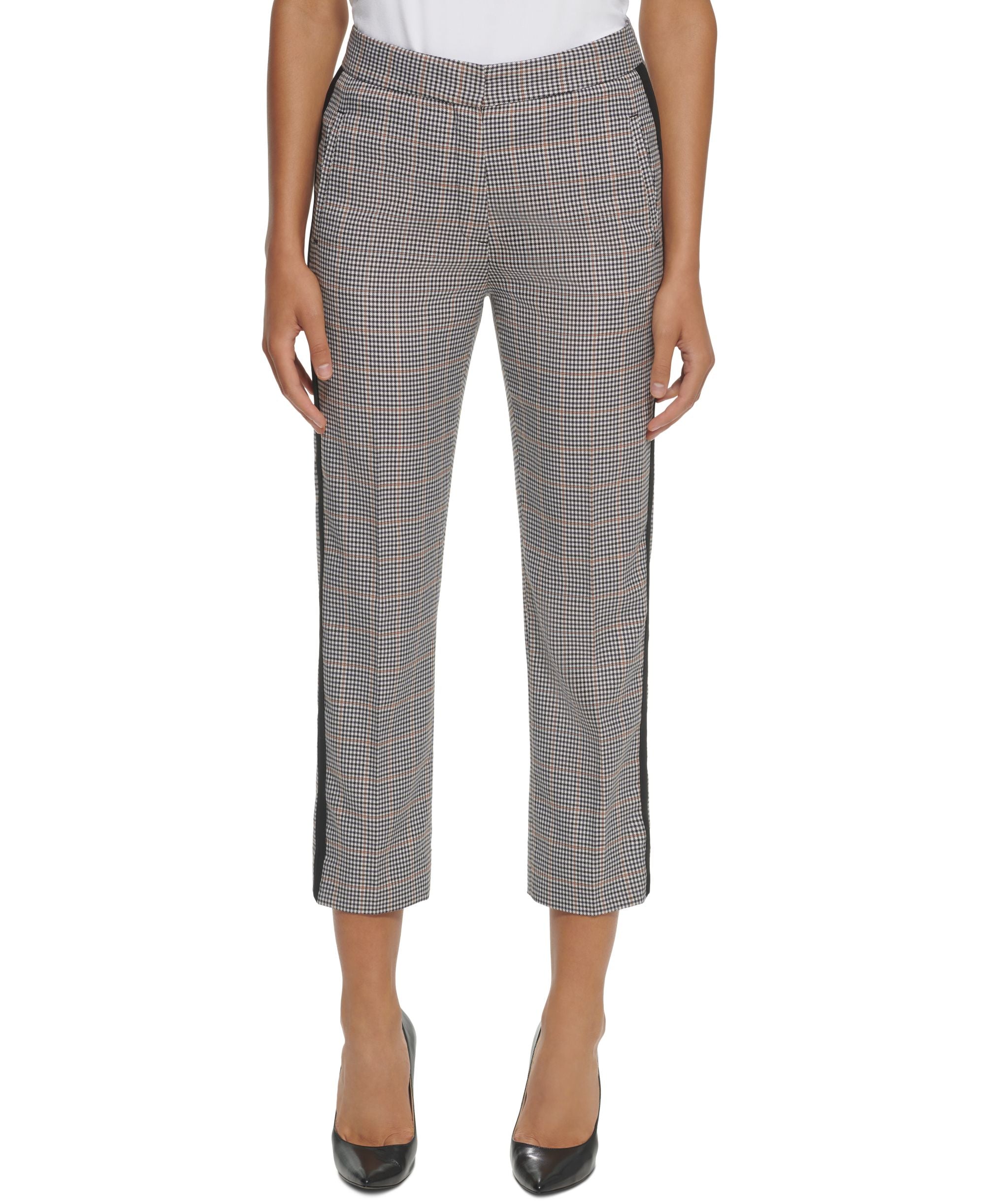 Women's Printed Side-Striped Straight-Leg Signature Pants