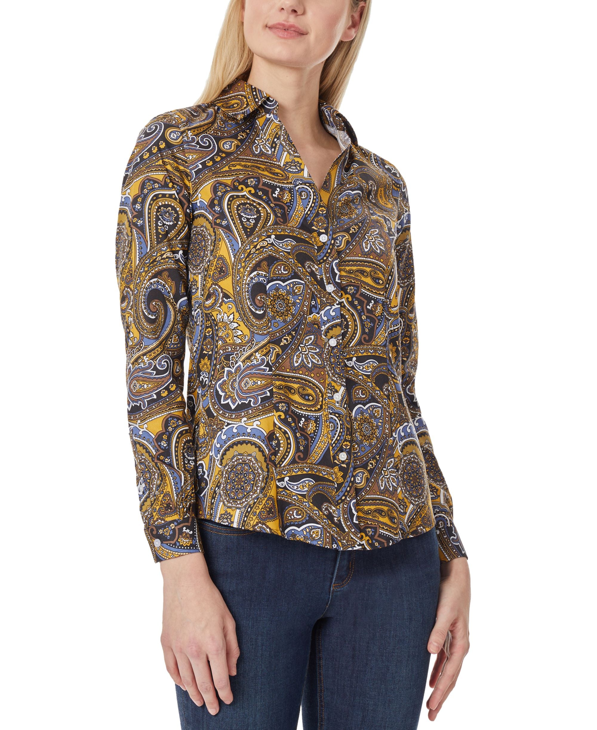 Women's Easy Care Y-neck Signature Blouse