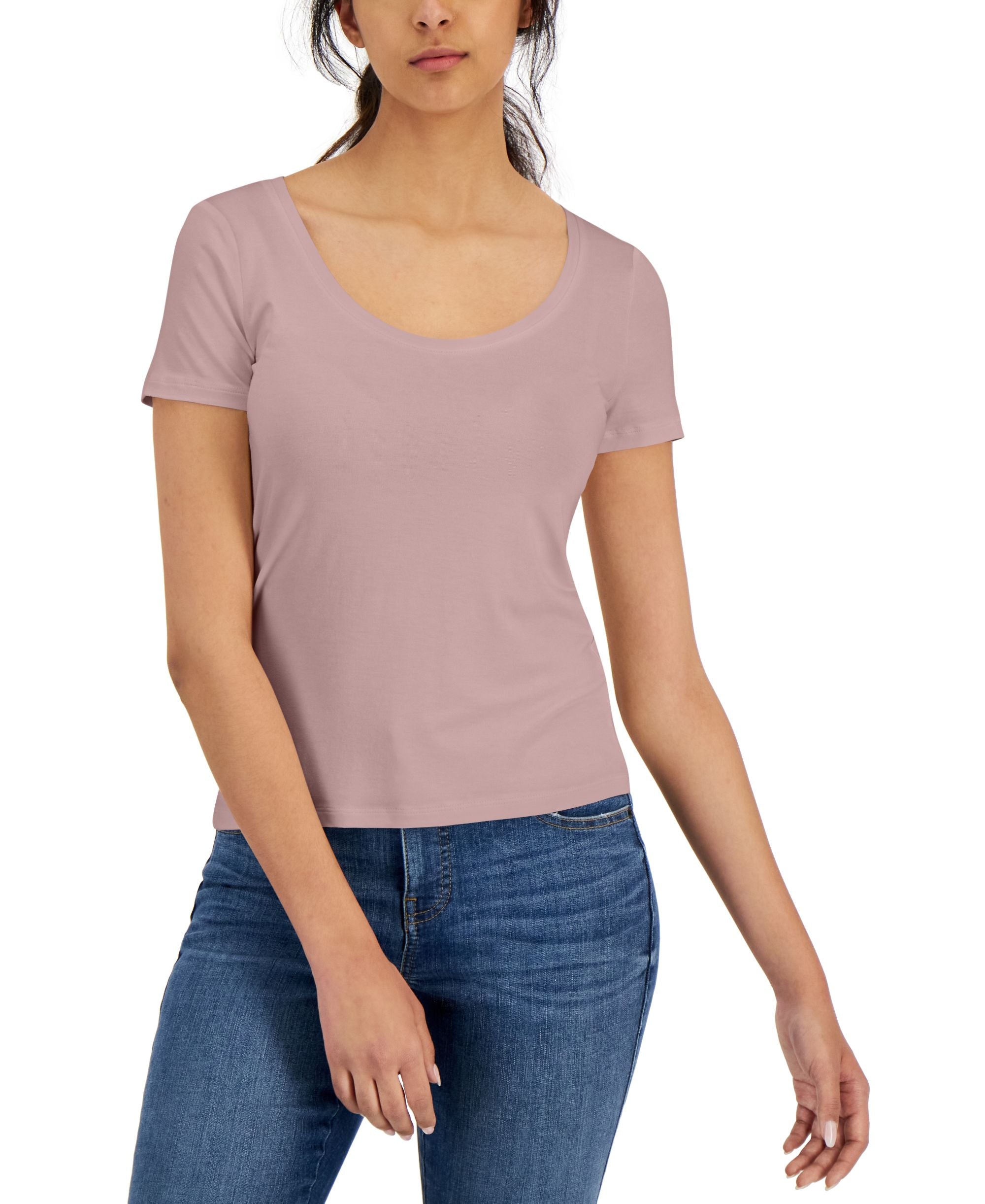 International Concepts Womens Scoop Neck T-Modern Shirt