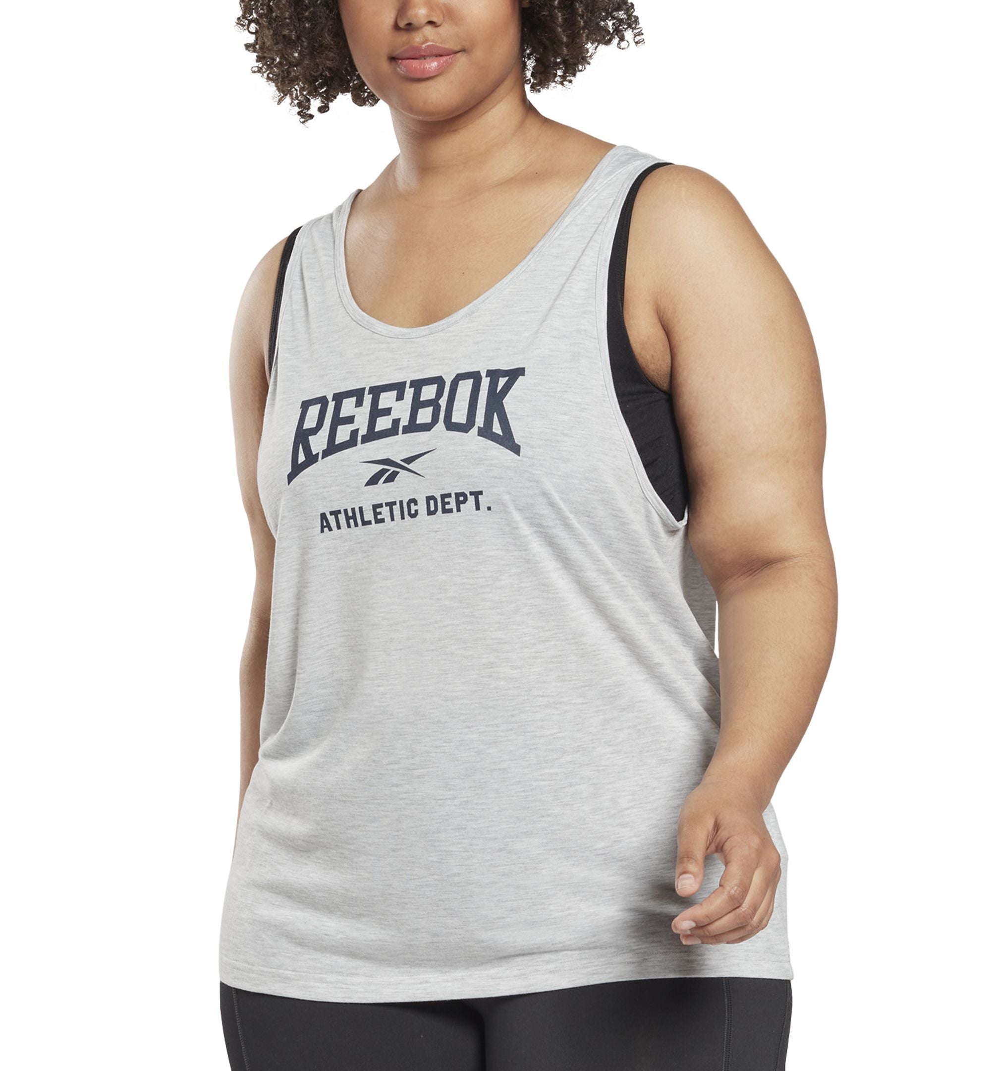 Reebok Plus Size Workout Ready Supremium Big Logo Tank Premium Top
